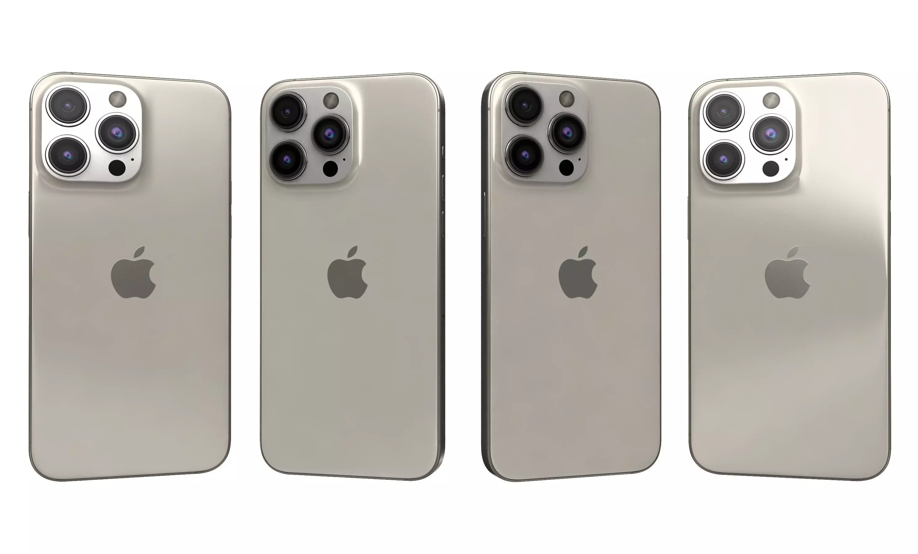 Apple iPhone 15 Pro Max Natural Titanium High Poly  3D model_24