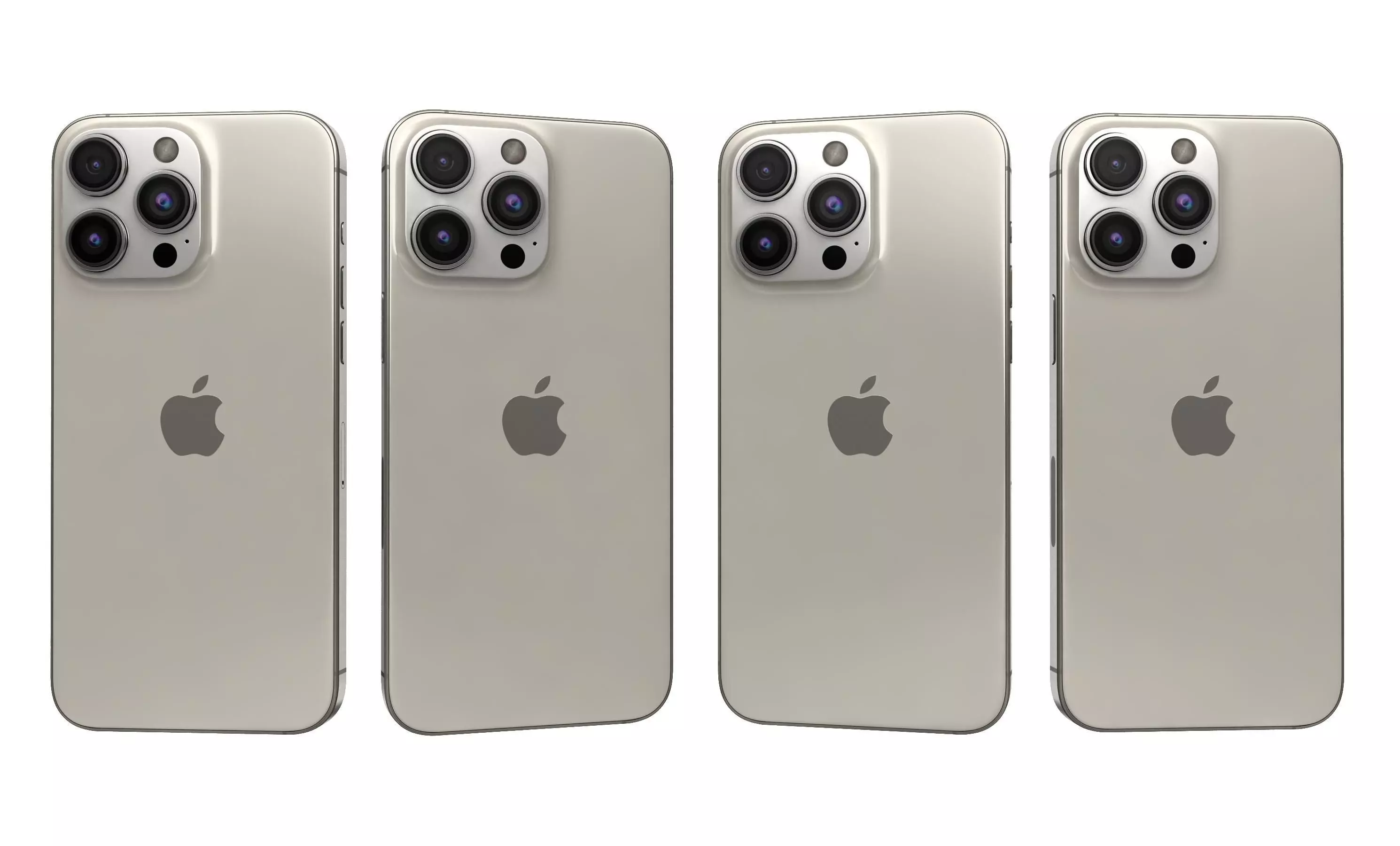 Apple iPhone 15 Pro Max Natural Titanium High Poly  3D model_28