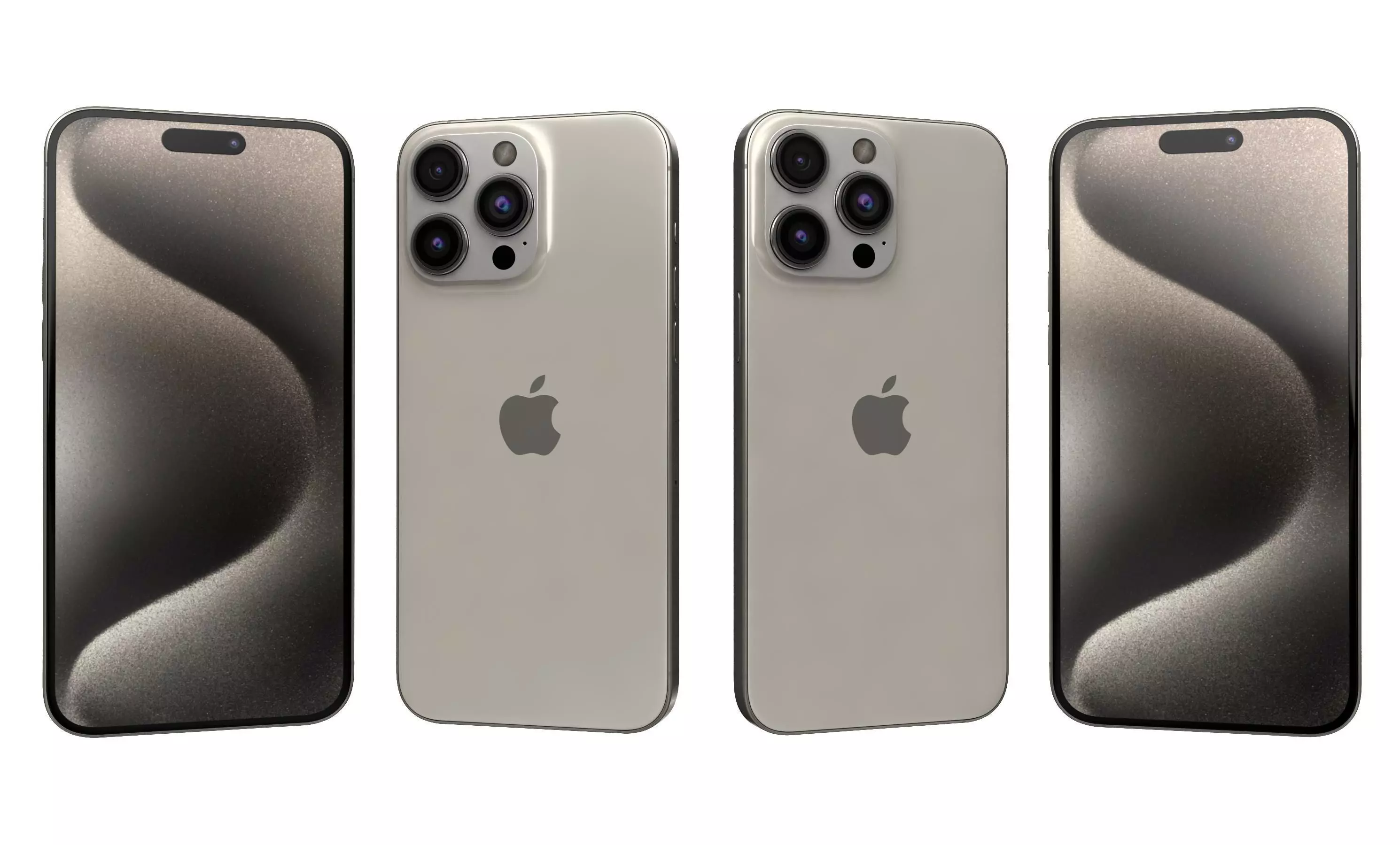 Apple iPhone 15 Pro Max Natural Titanium High Poly  3D model_21