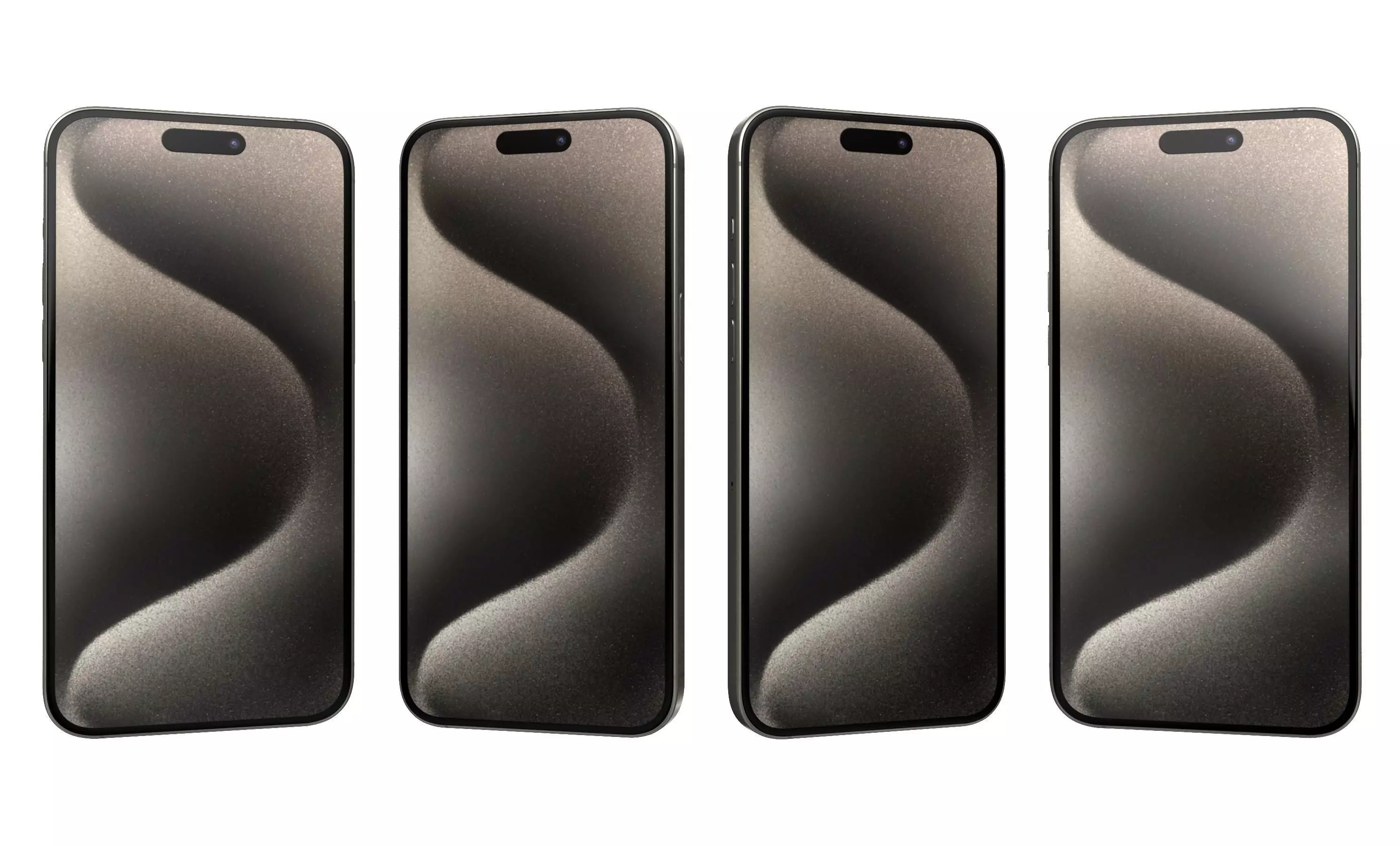 Apple iPhone 15 Pro Max Natural Titanium High Poly  3D model_10