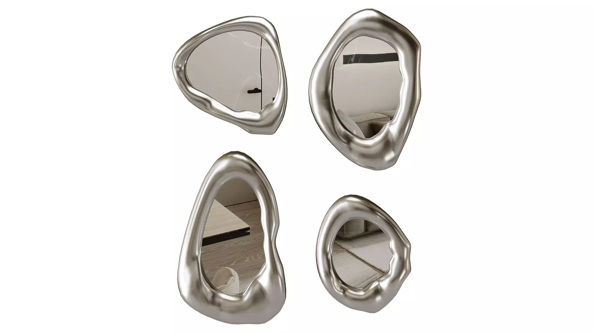 Set Abstract Mirror 3D model_4