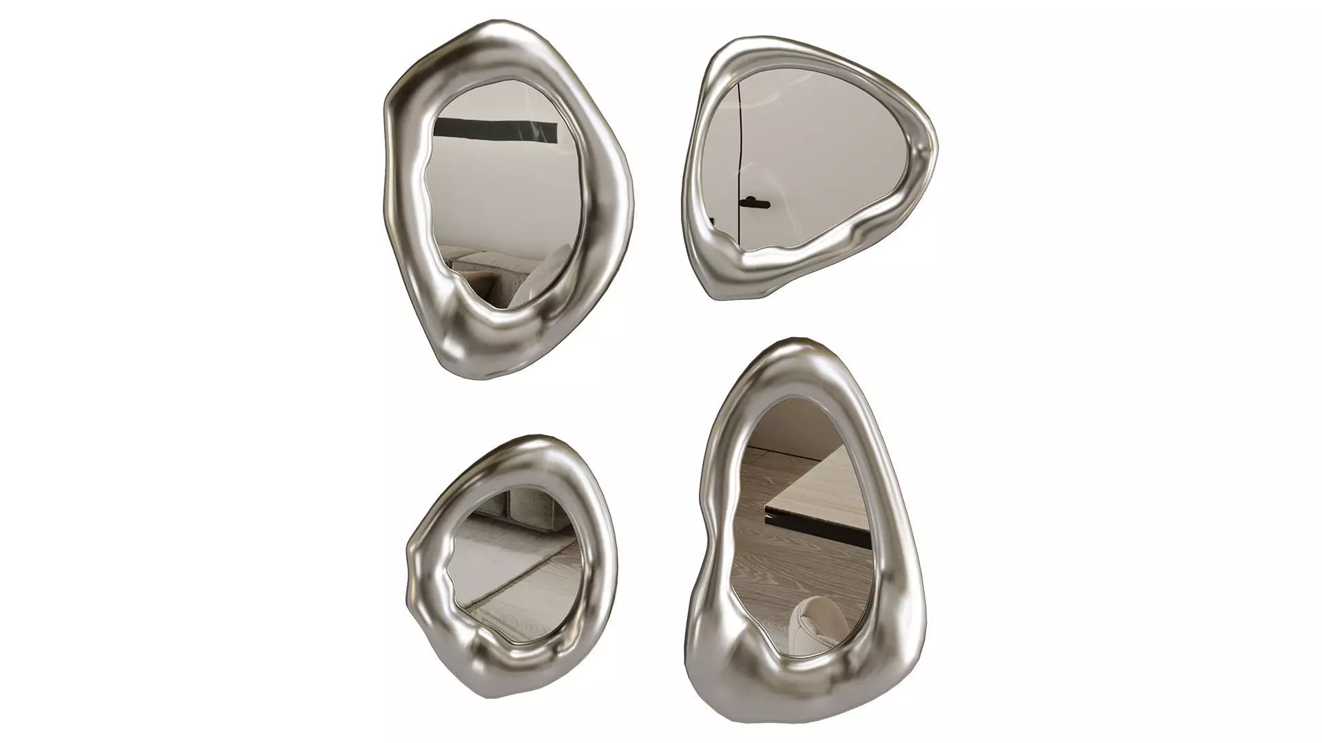 Set Abstract Mirror 3D model_0