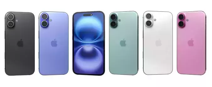 Apple iPhone 16 Plus All Colors High Poly 