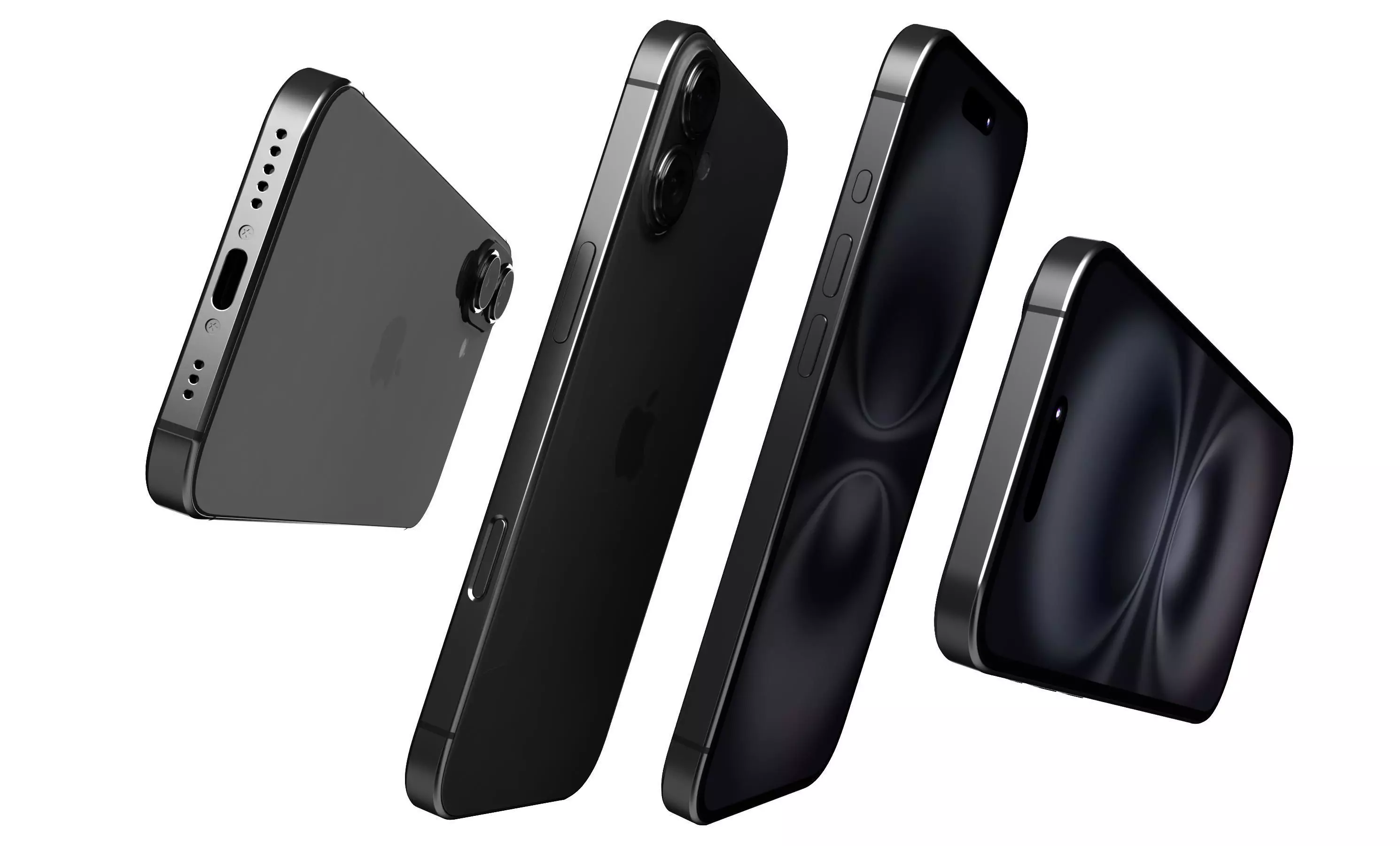Apple iPhone 16 Plus Black High Poly 3D model_5