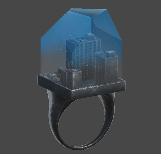 Town Ring Low-poly 3D model