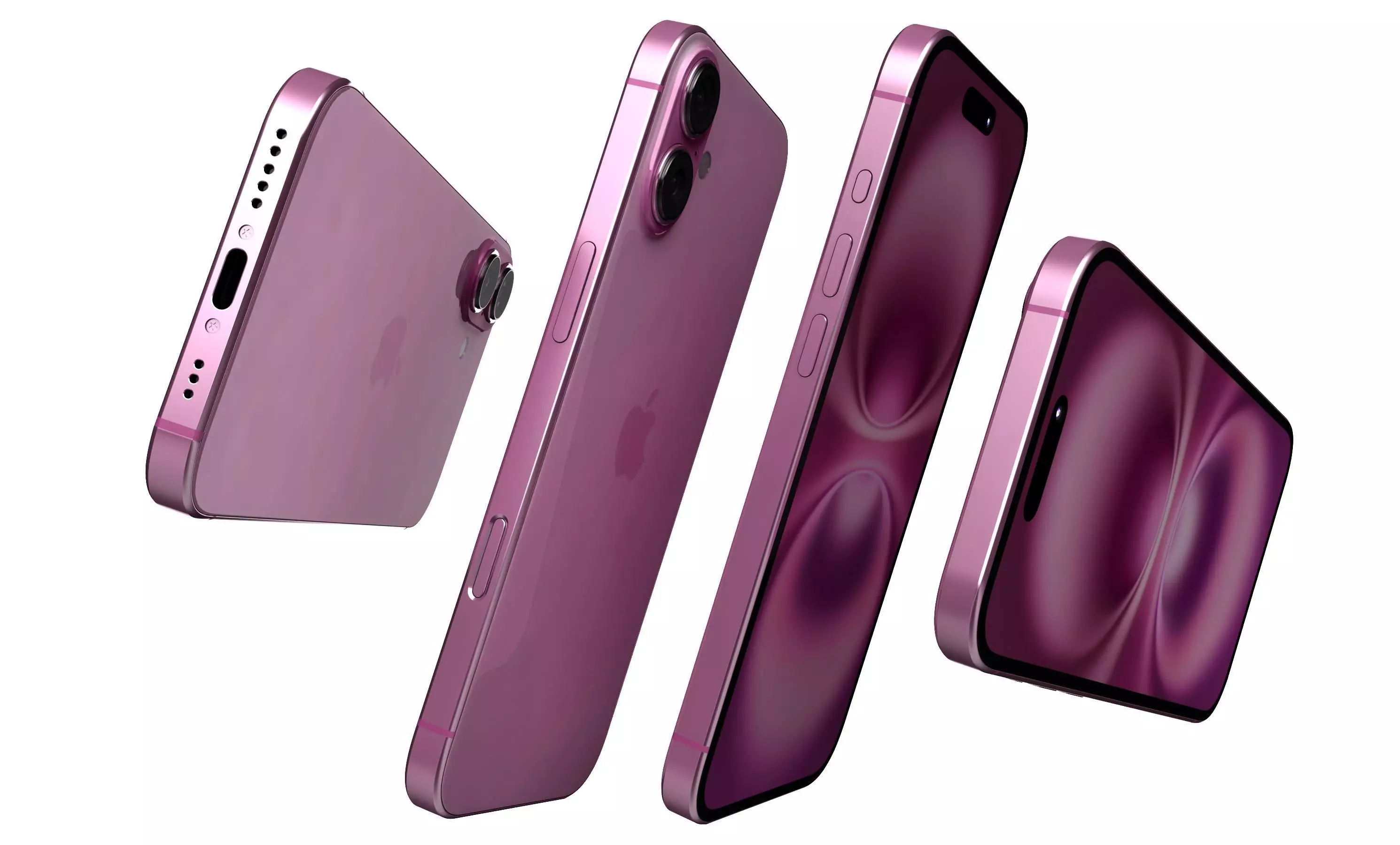 Apple iPhone 16 Plus Pink High Poly  3D model_23