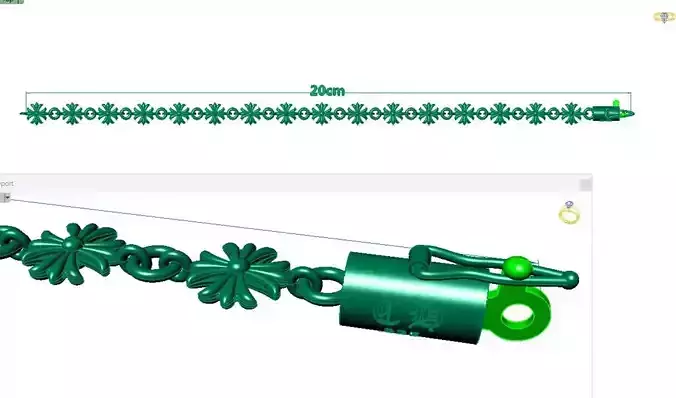 chrome hearts bracelet With out Diamond 3d model