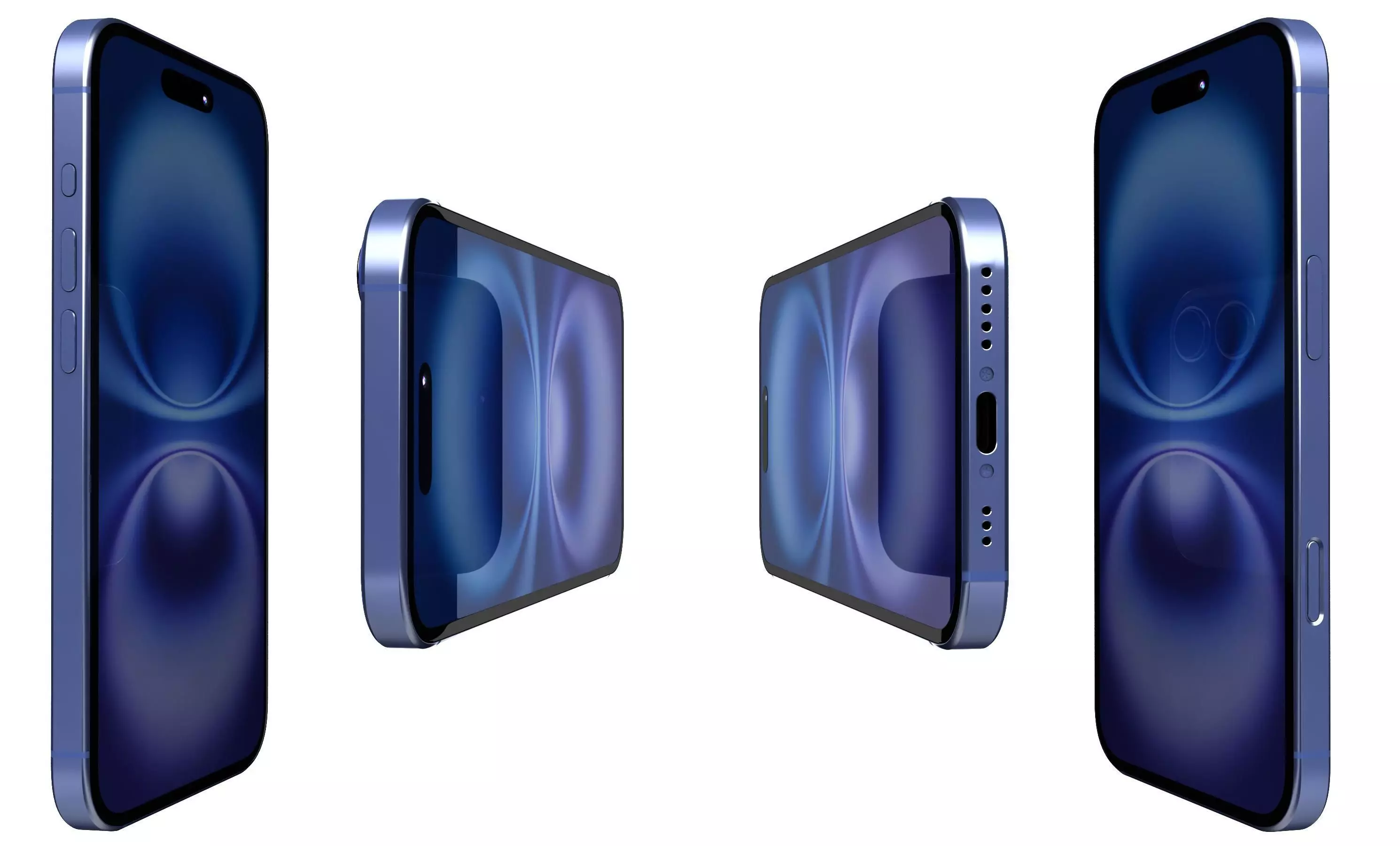 Apple iPhone 16 Plus Ultramarine High Poly  3D model_2