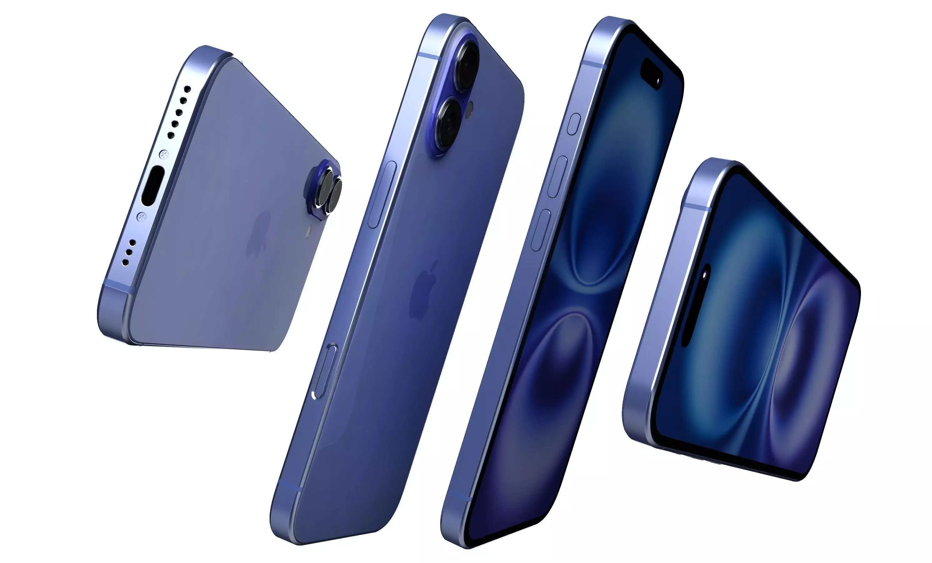 Apple iPhone 16 Plus Ultramarine High Poly  3D model_5