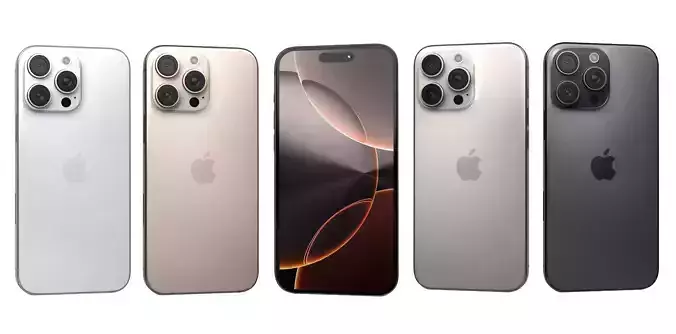 Apple iPhone 16 Pro Max All Colors High Poly 