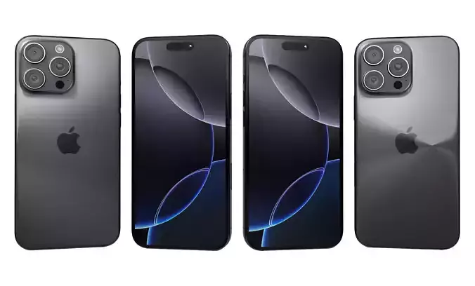Apple iPhone 16 Pro Max Black Titanium High Poly 