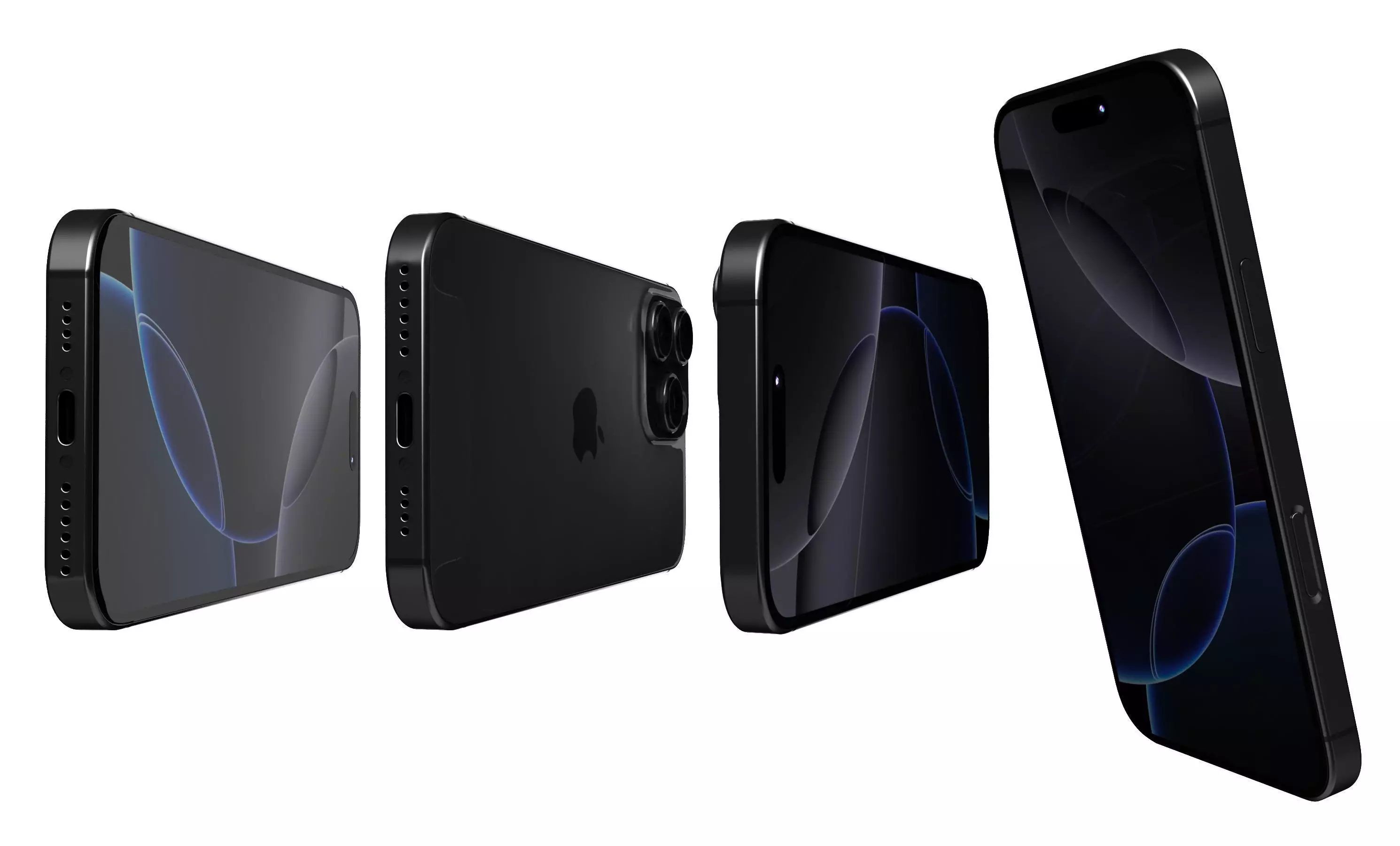 Apple iPhone 16 Pro Max Black Titanium High Poly 3D model_6