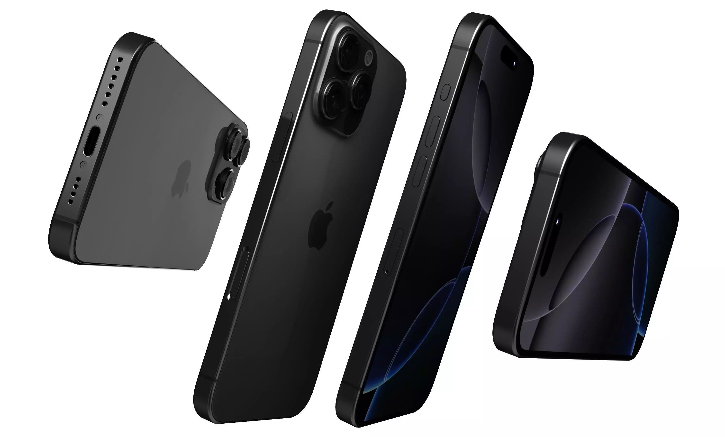 Apple iPhone 16 Pro Max Black Titanium High Poly 3D model_5