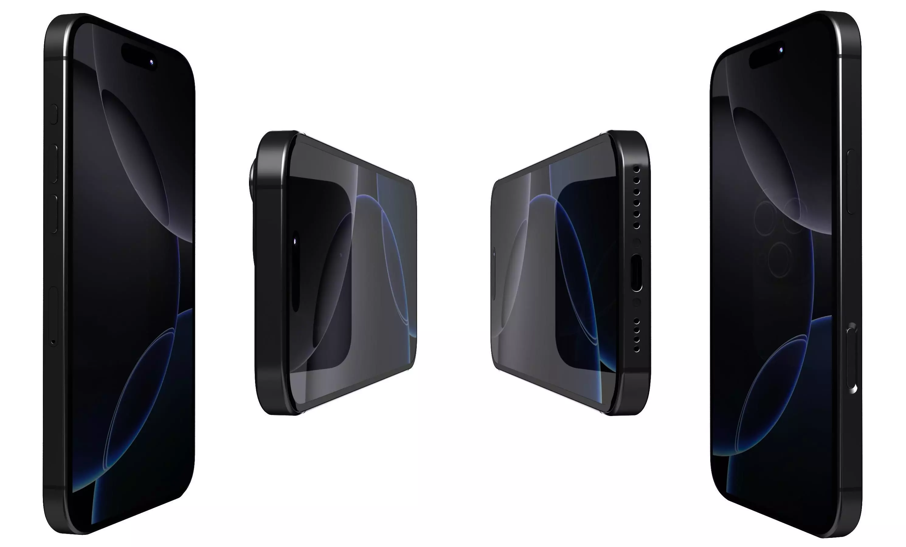 Apple iPhone 16 Pro Max Black Titanium High Poly 3D model_2