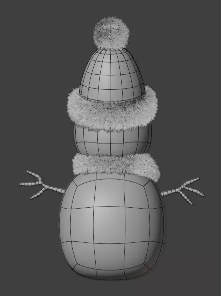 Snowman 3D Model  Winter Christmas Character  Blender  FBX  OBJ 3D model_6