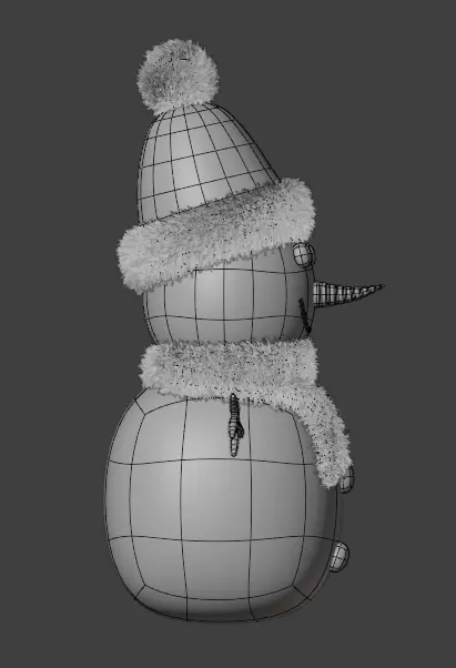 Snowman 3D Model  Winter Christmas Character  Blender  FBX  OBJ 3D model_5