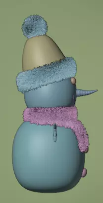 Snowman 3D Model  Winter Christmas Character  Blender  FBX  OBJ 3D model_9