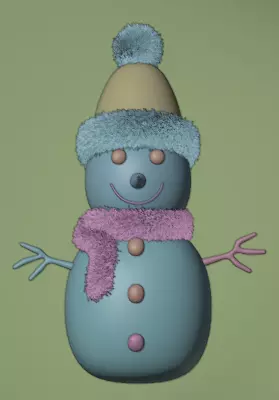 Snowman 3D Model  Winter Christmas Character  Blender  FBX  OBJ 3D model_7