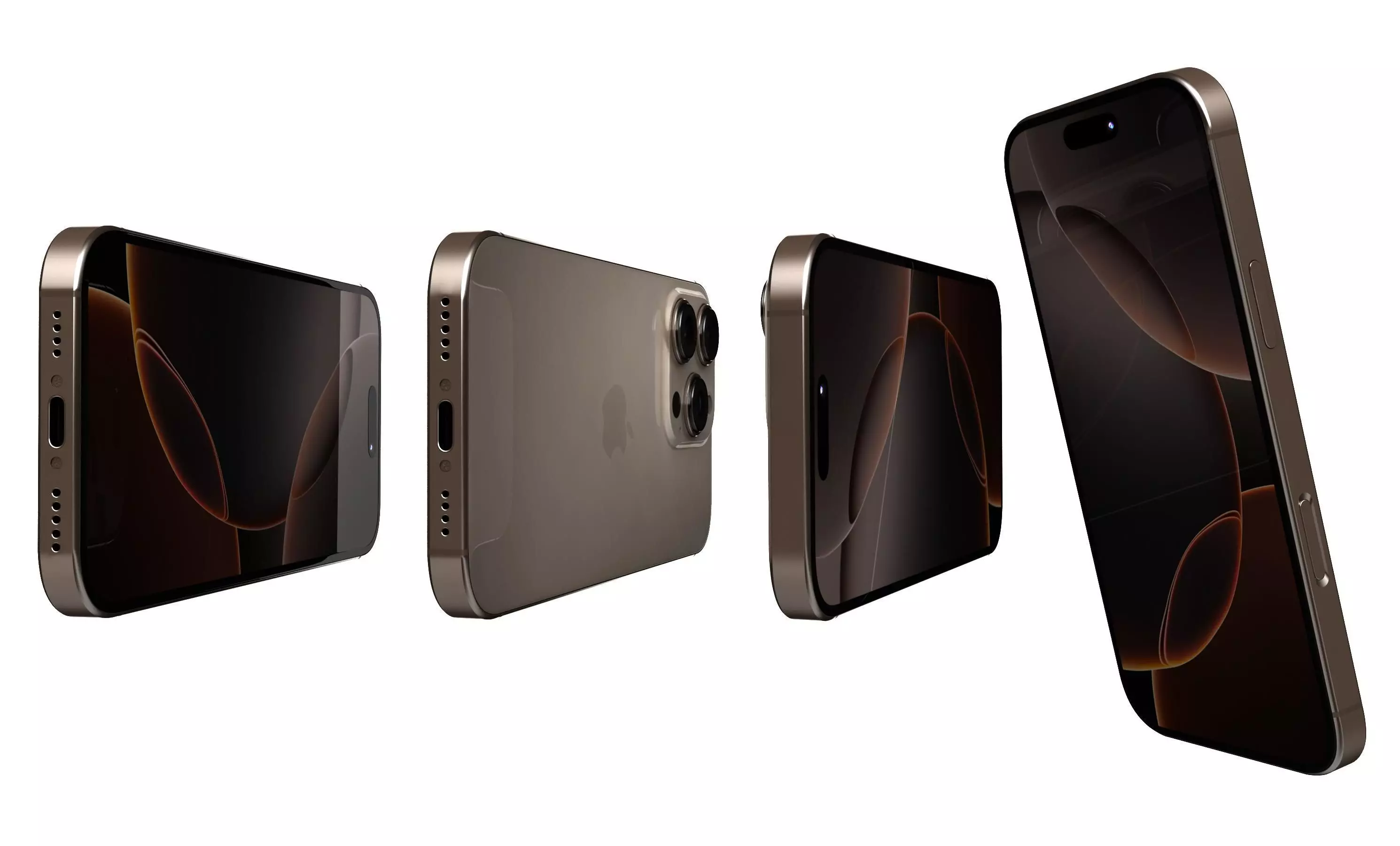 Apple iPhone 16 Pro Desert Titanium High Poly 3D model_6