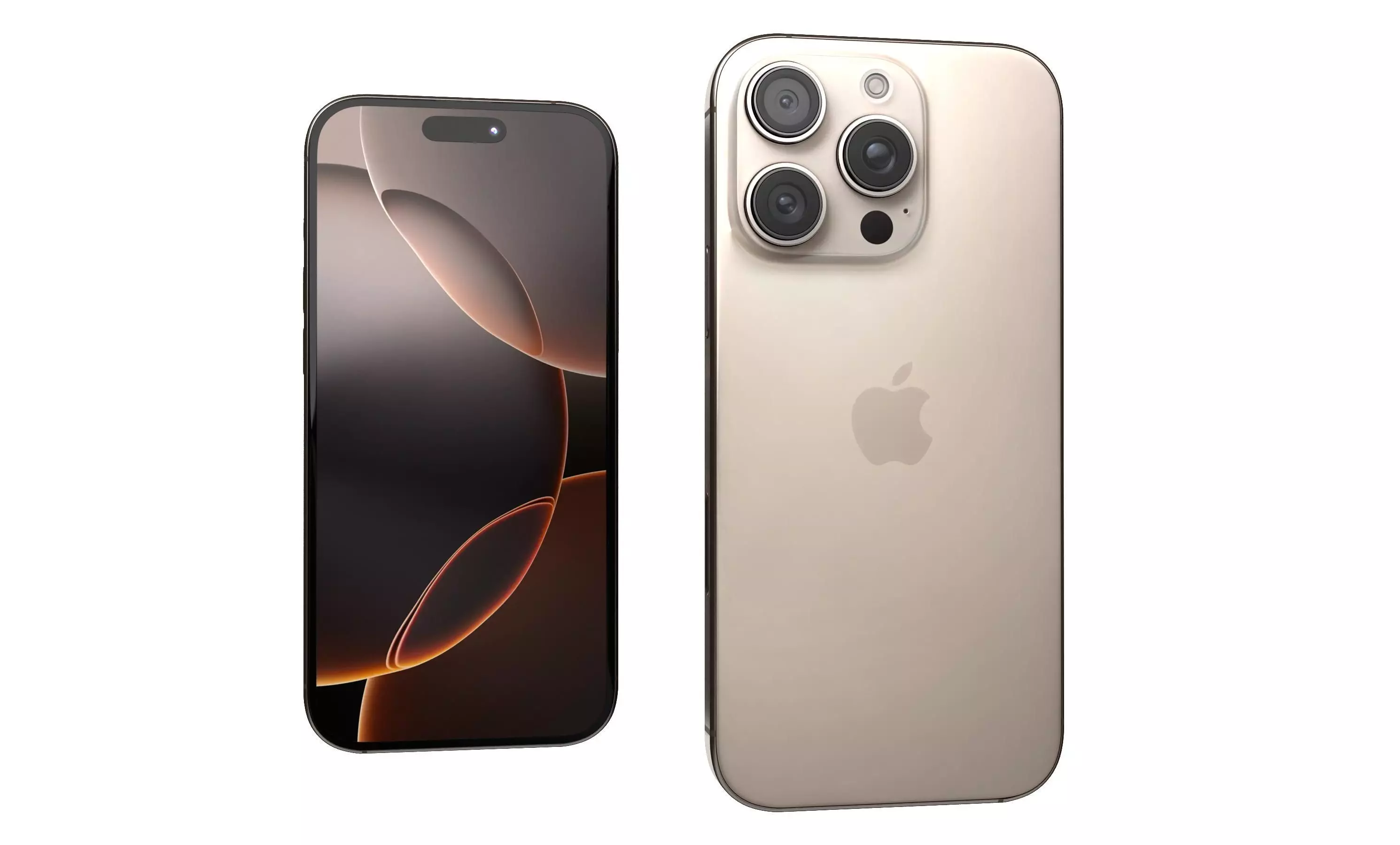 Apple iPhone 16 Pro Desert Titanium High Poly 3D model_1