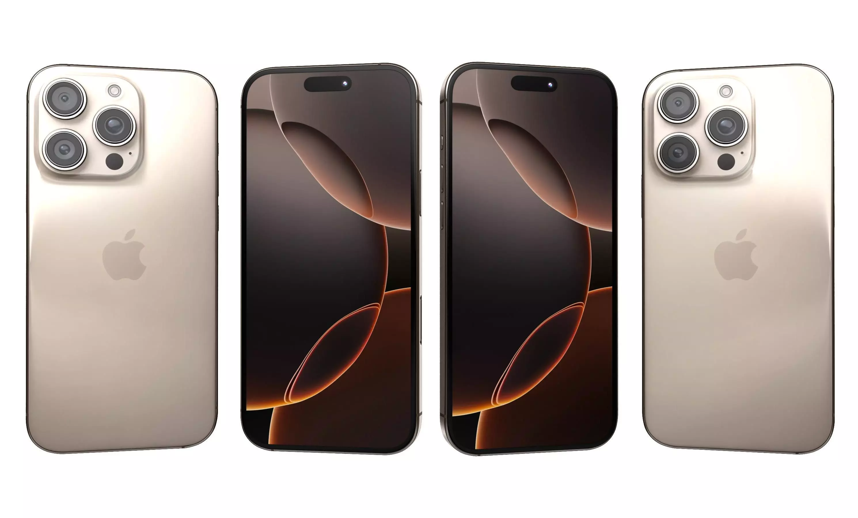 Apple iPhone 16 Pro Desert Titanium High Poly 3D model_0