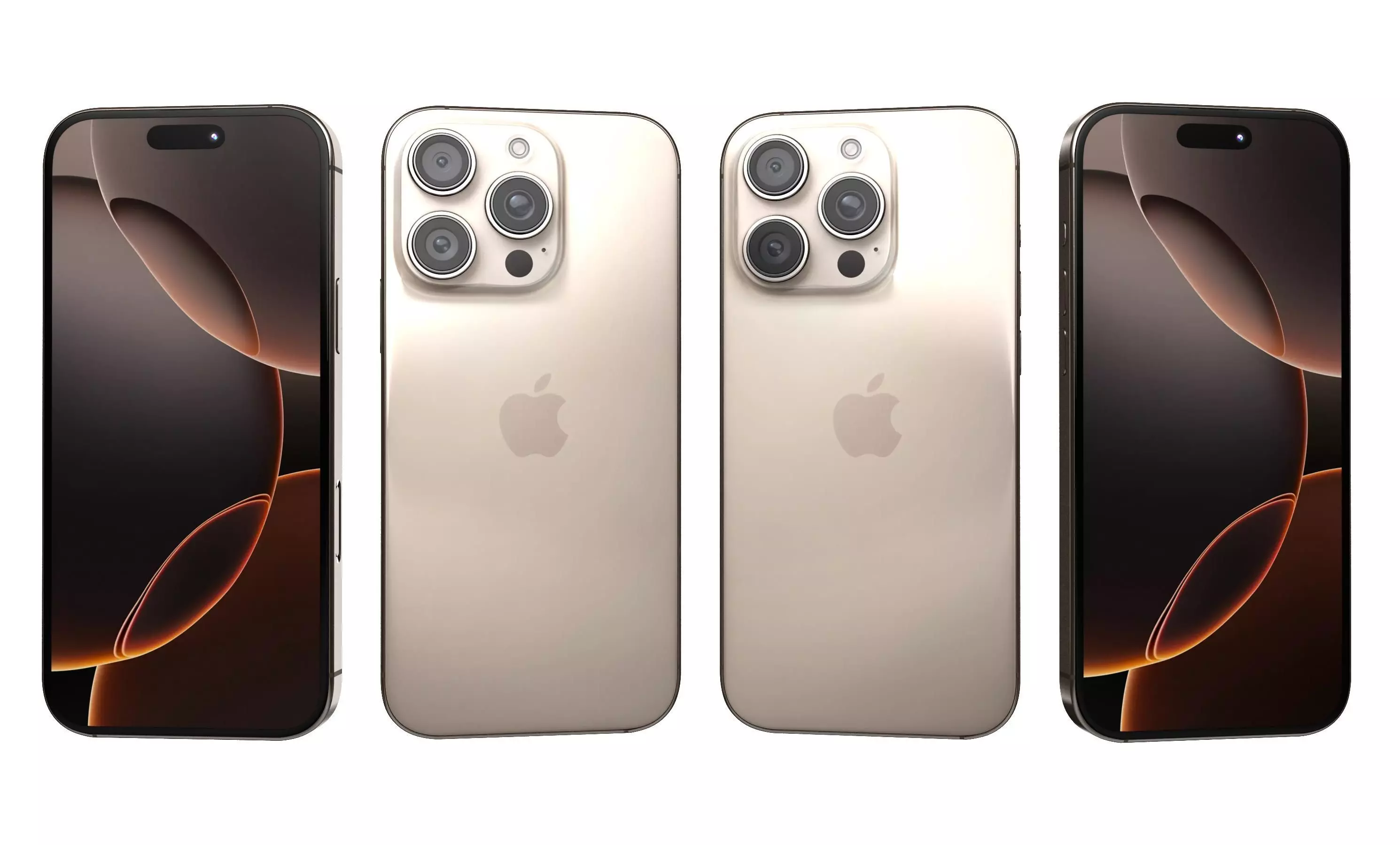 Apple iPhone 16 Pro Desert Titanium High Poly 3D model_25