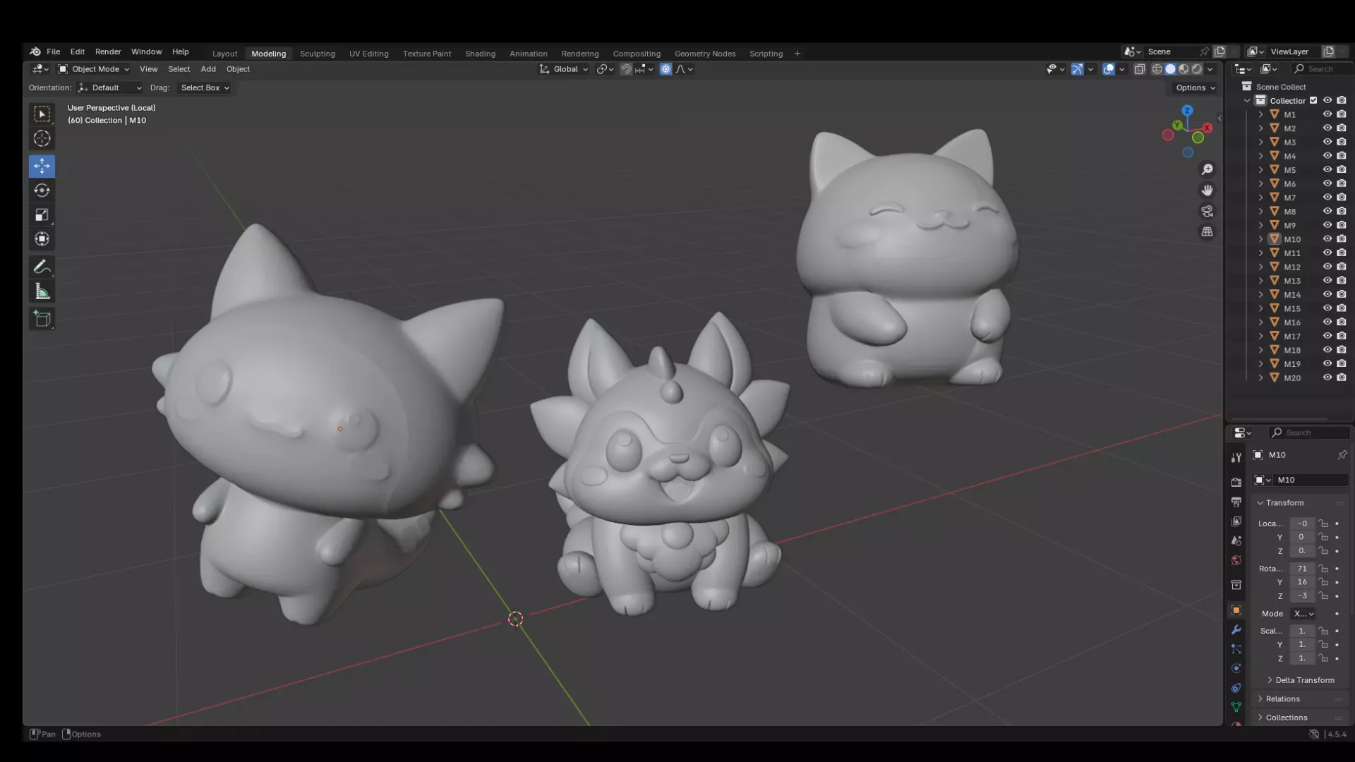 20 Printable 3D Miniatures Cute Monsters 3D Print Ready STL 3D print model_9