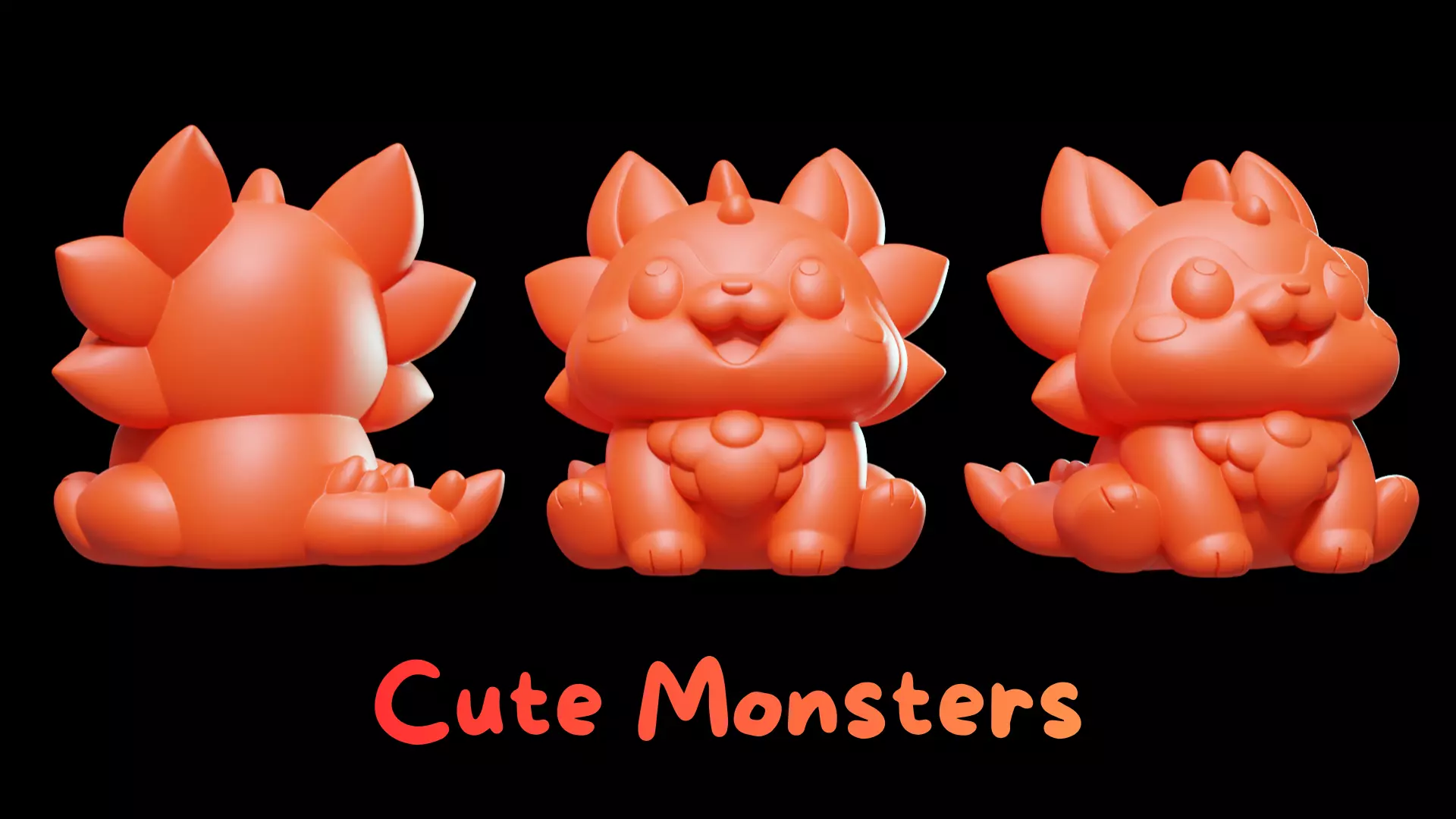 20 Printable 3D Miniatures Cute Monsters 3D Print Ready STL 3D print model_2