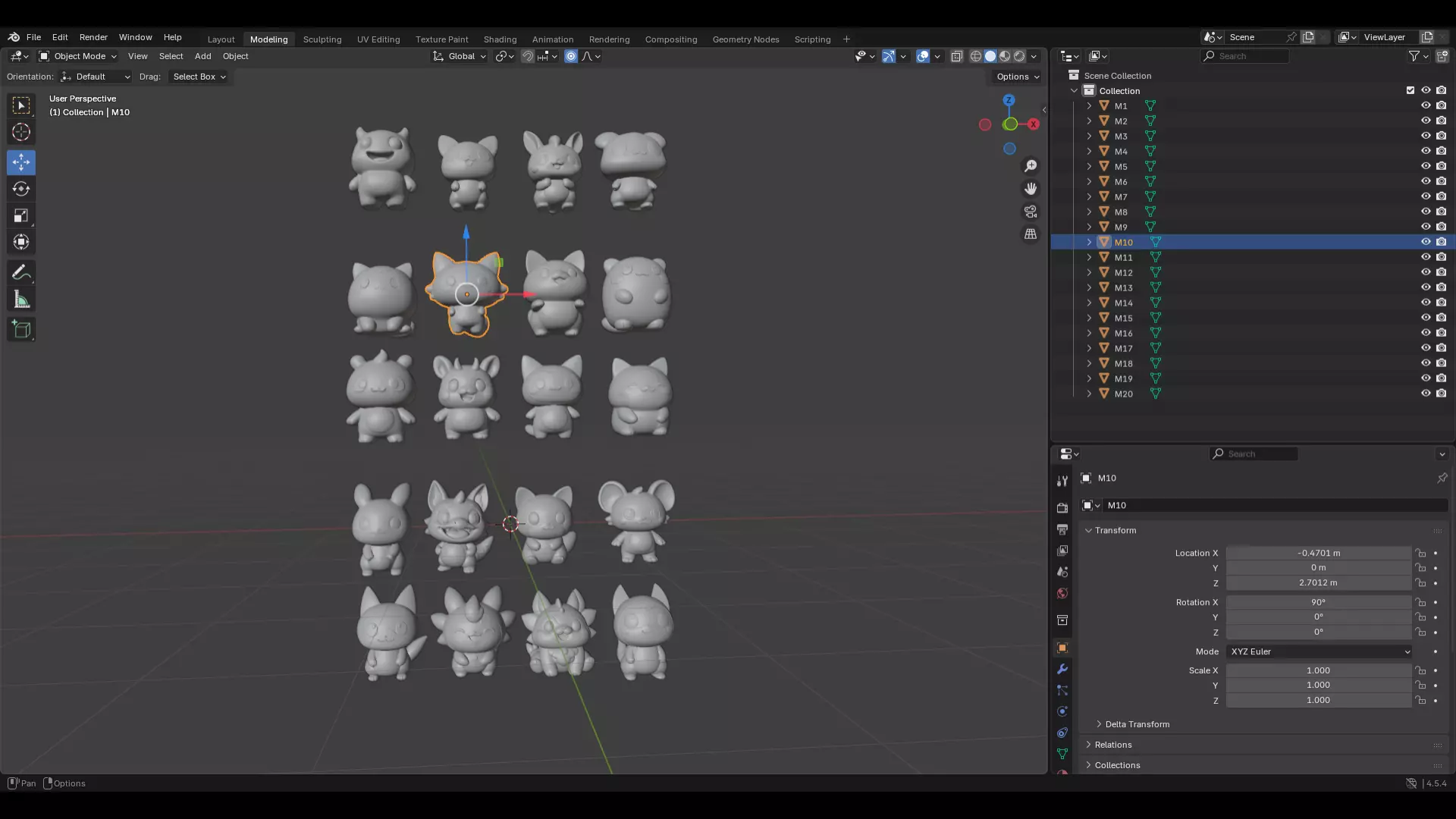 20 Printable 3D Miniatures Cute Monsters 3D Print Ready STL 3D print model_7