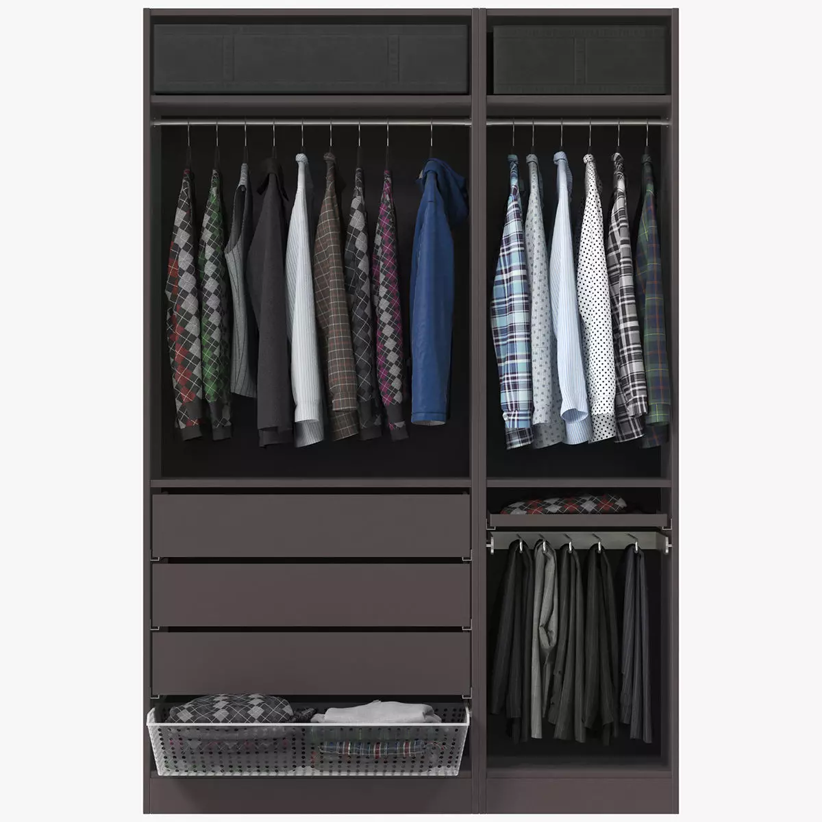 Wardrobe with Clothes 3D model