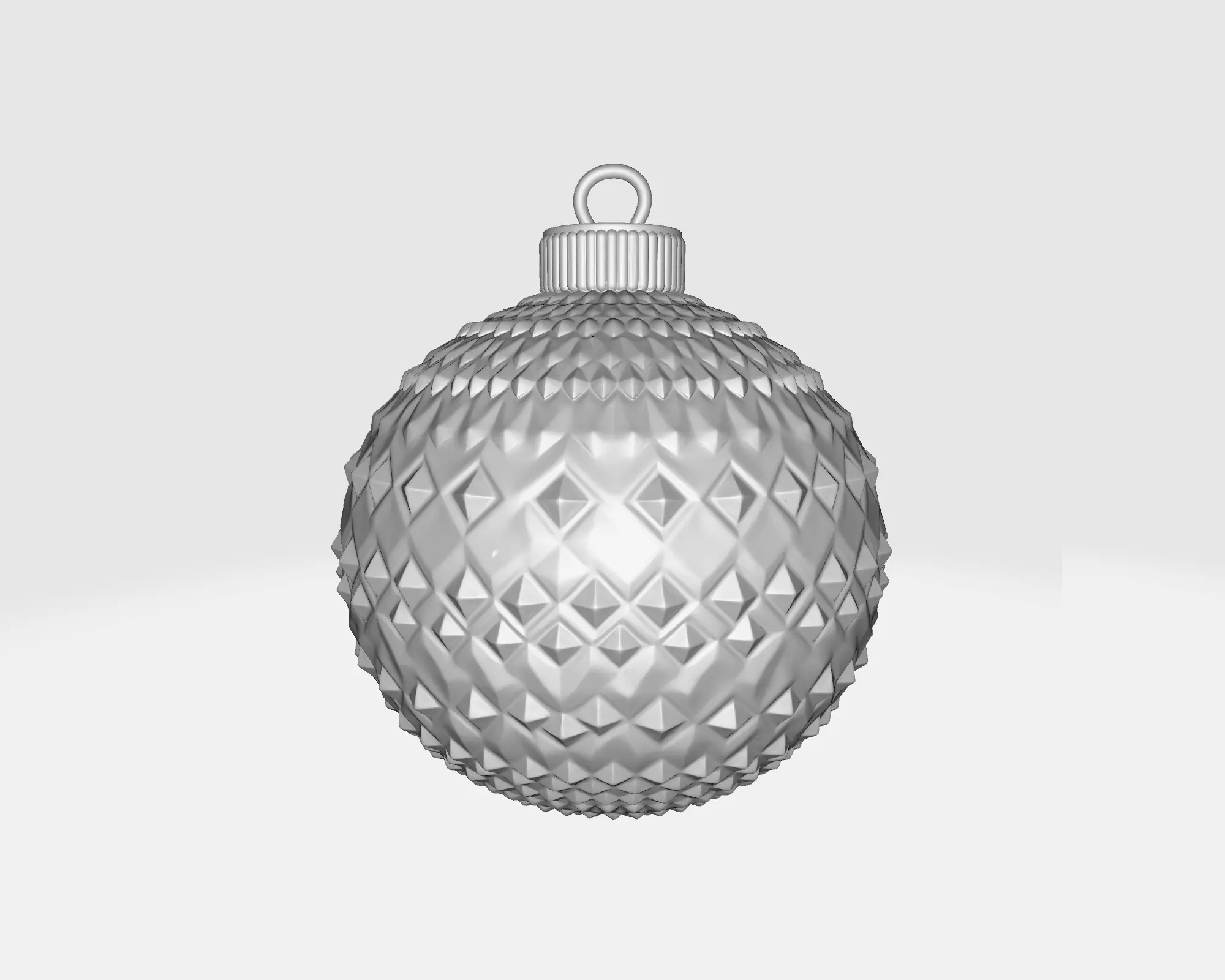 Purple Christmas Ornament Unique Holiday Bauble 3D print model_1