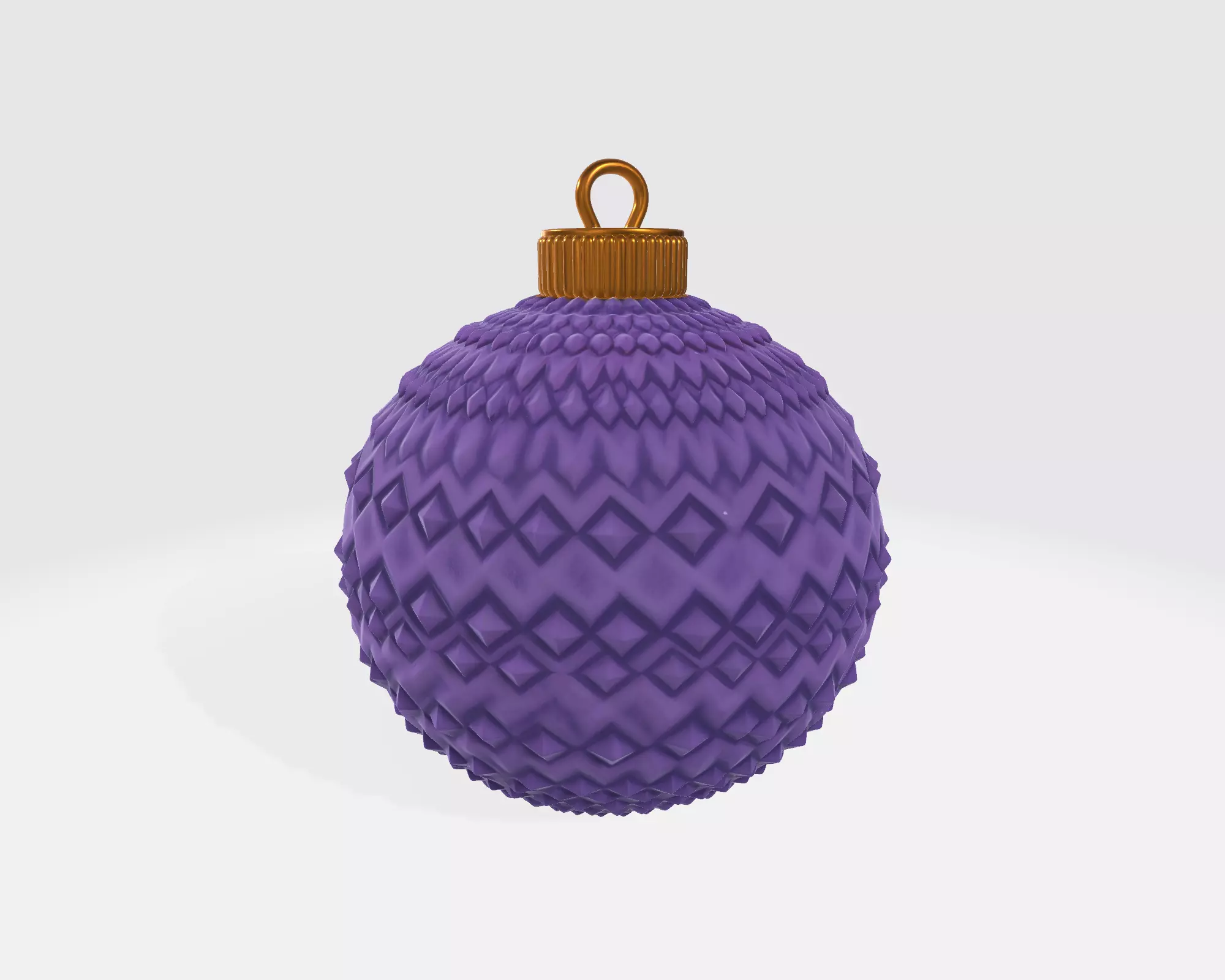 Purple Christmas Ornament Unique Holiday Bauble 3D print model_4