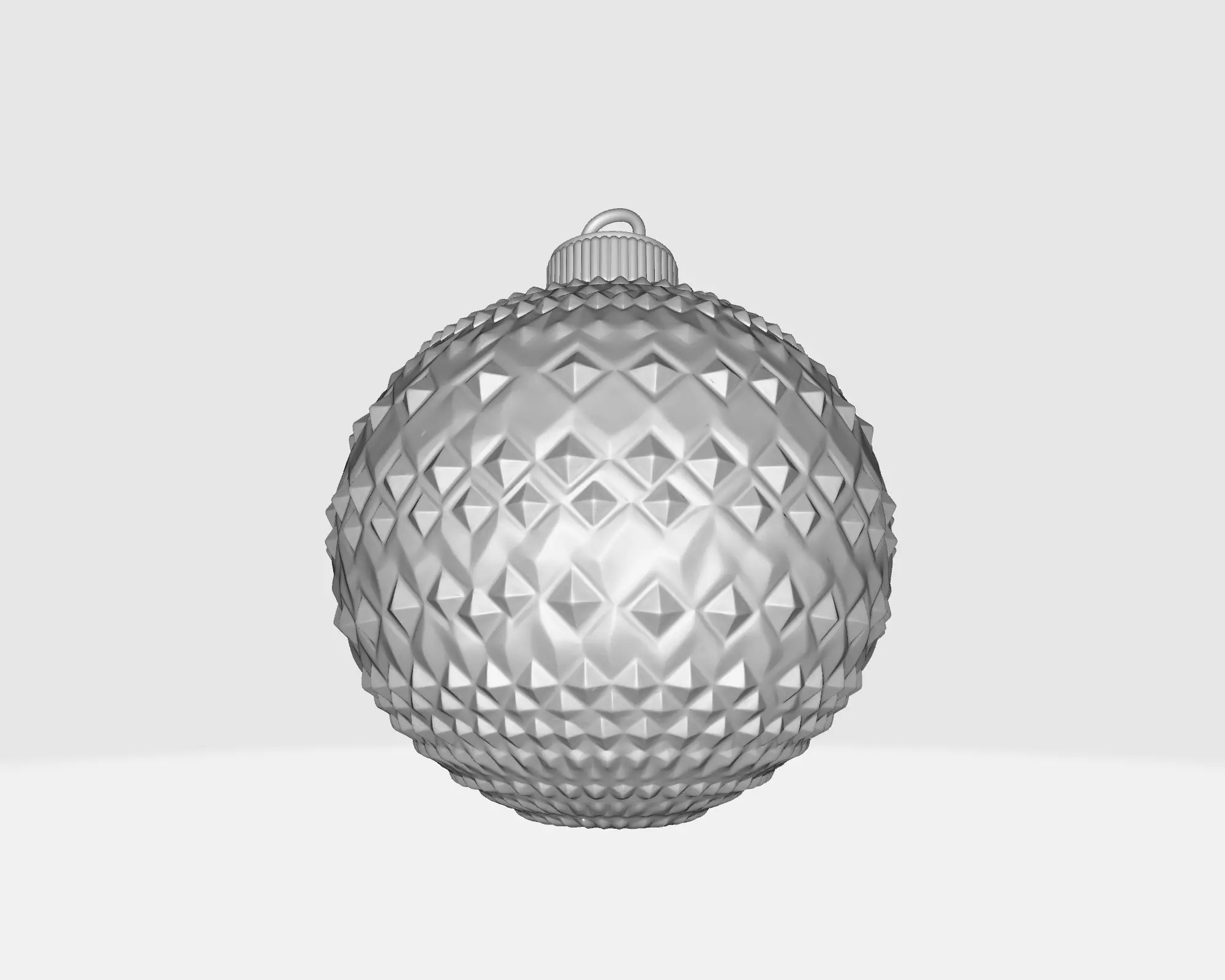 Purple Christmas Ornament Unique Holiday Bauble 3D print model_2