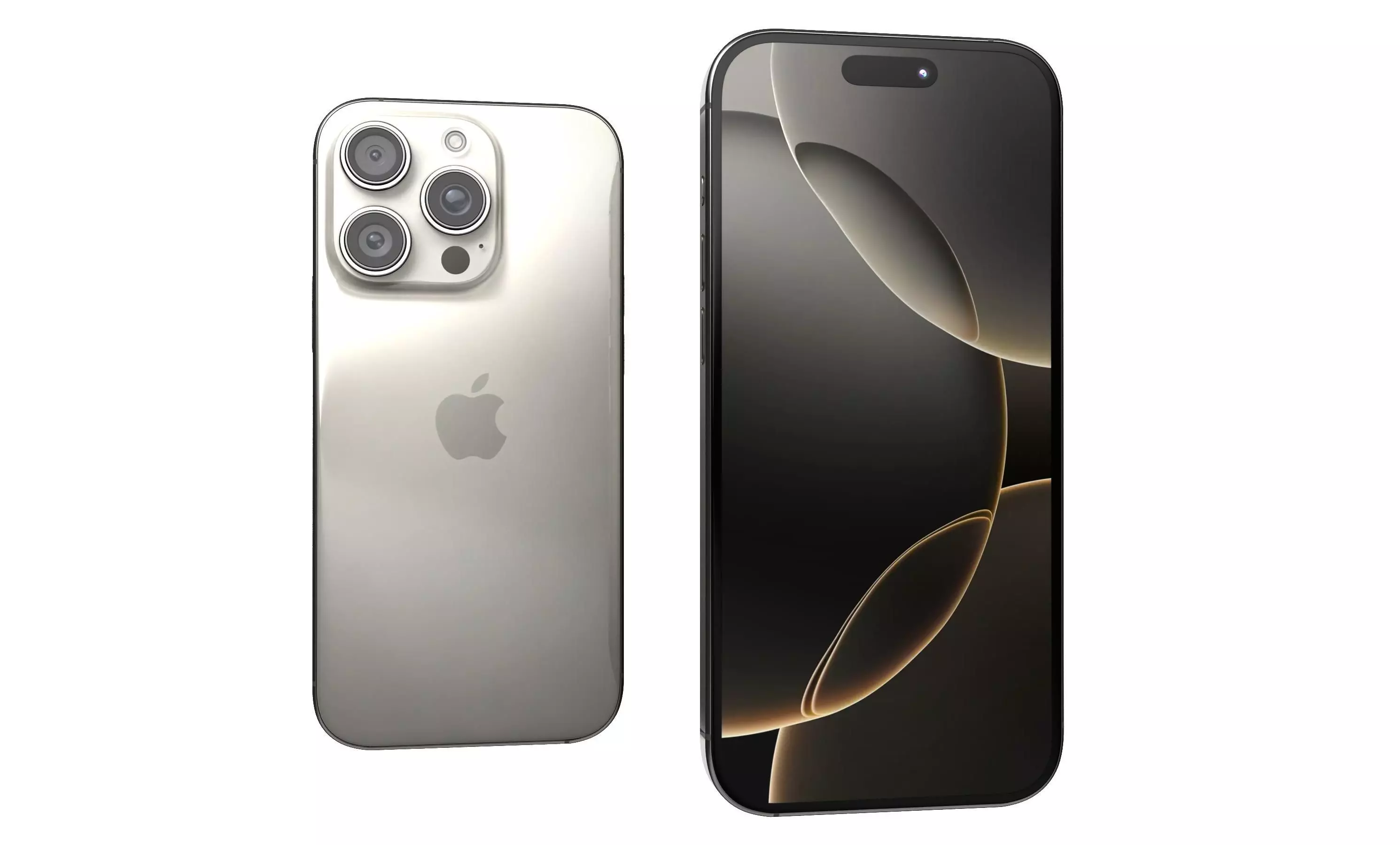 Apple iPhone 16 Pro Natural Titanium High Poly 3D model_8