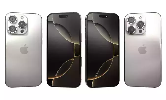 Apple iPhone 16 Pro Natural Titanium High Poly 
