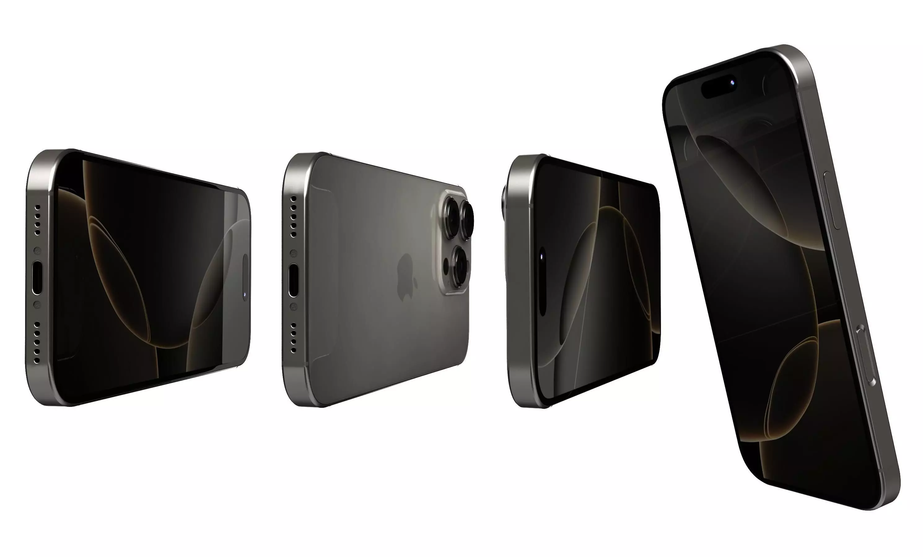 Apple iPhone 16 Pro Natural Titanium High Poly 3D model_20