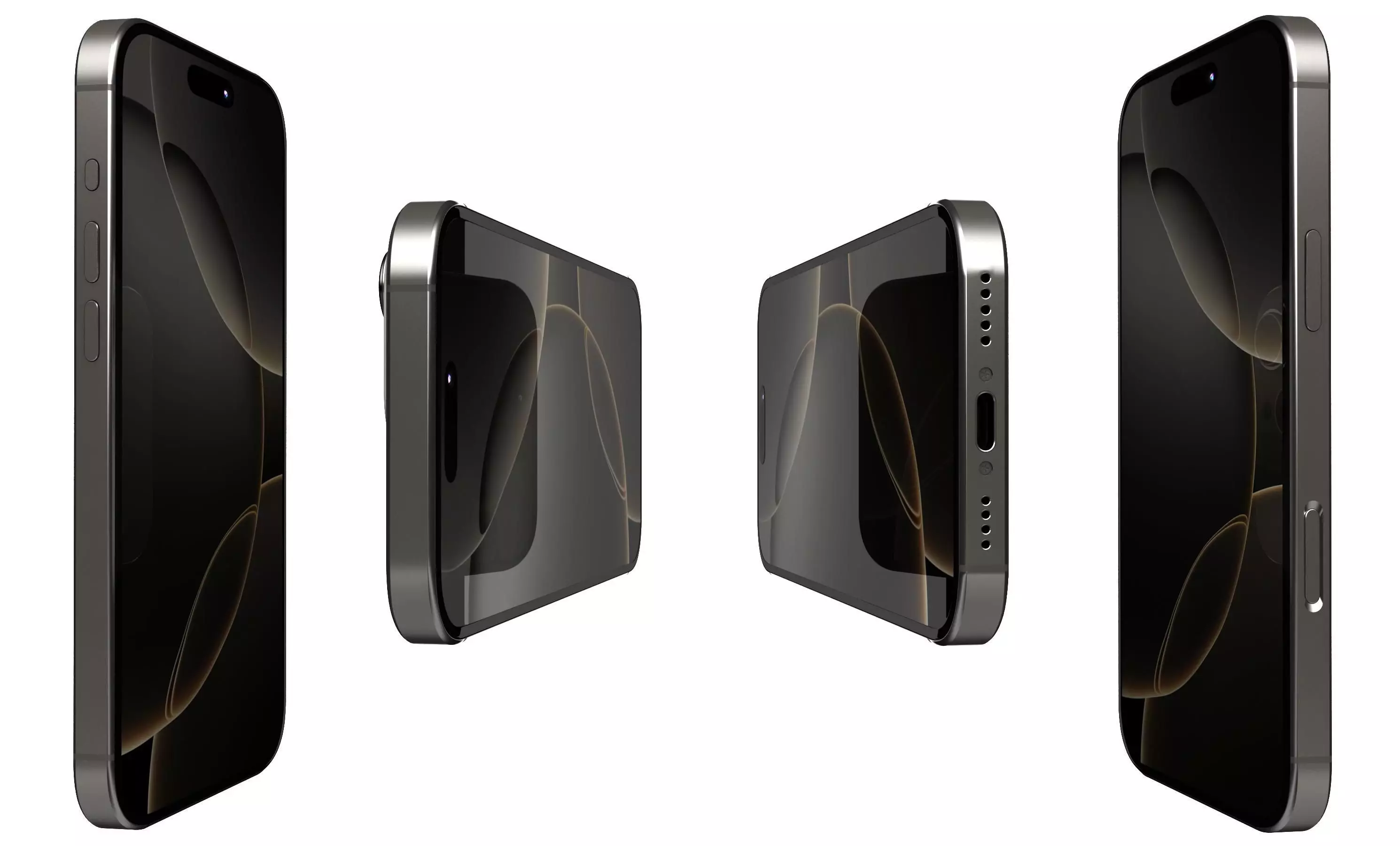 Apple iPhone 16 Pro Natural Titanium High Poly 3D model_12