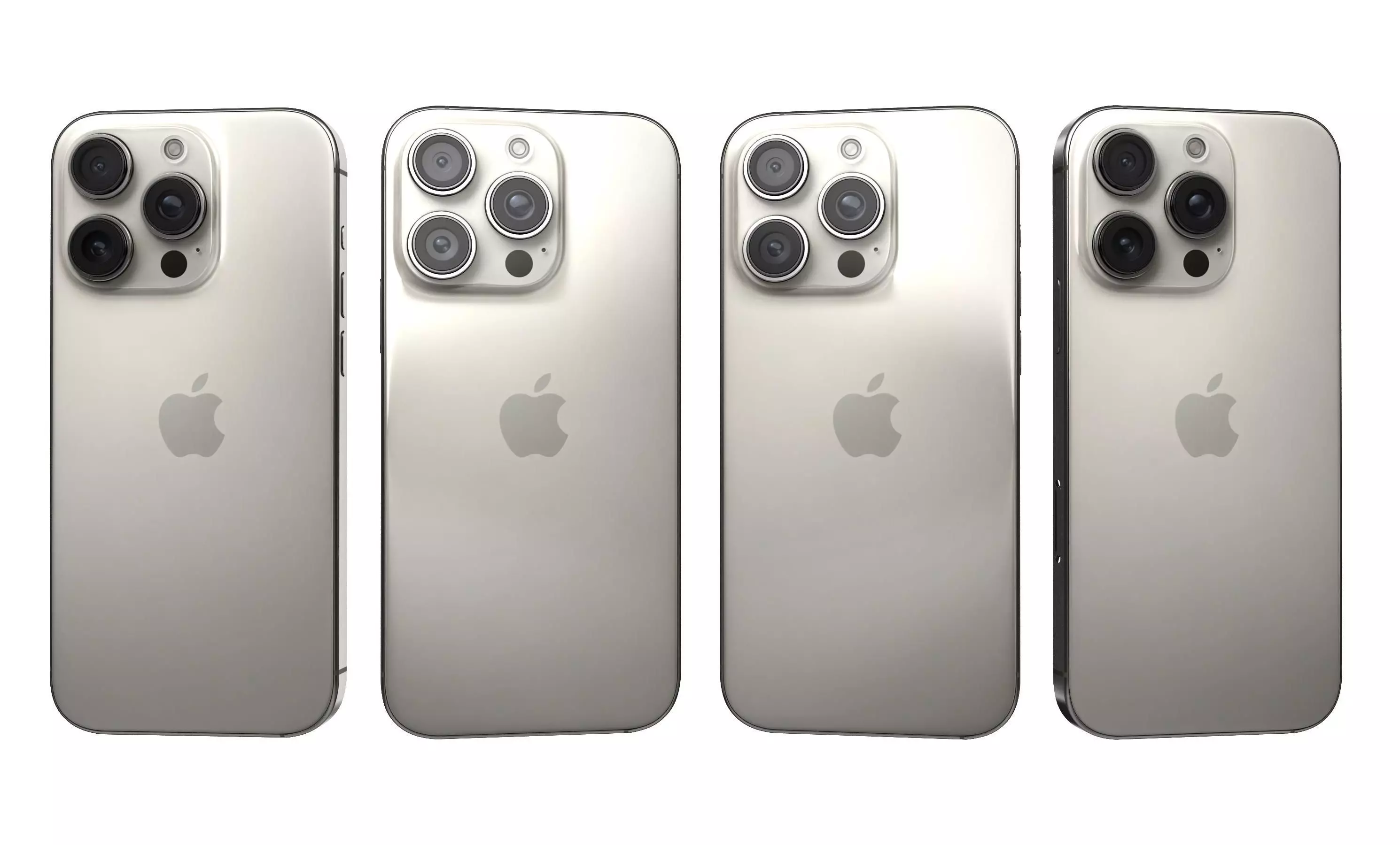 Apple iPhone 16 Pro Natural Titanium High Poly 3D model_4