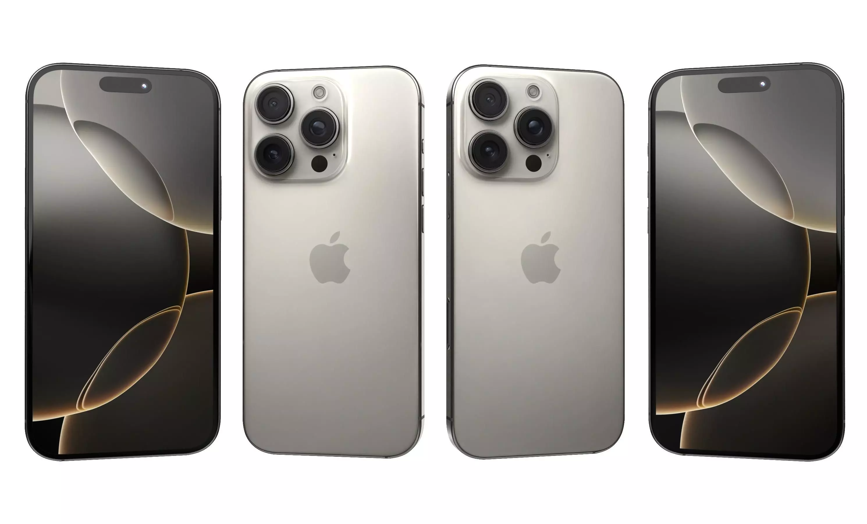 Apple iPhone 16 Pro Natural Titanium High Poly 3D model_19