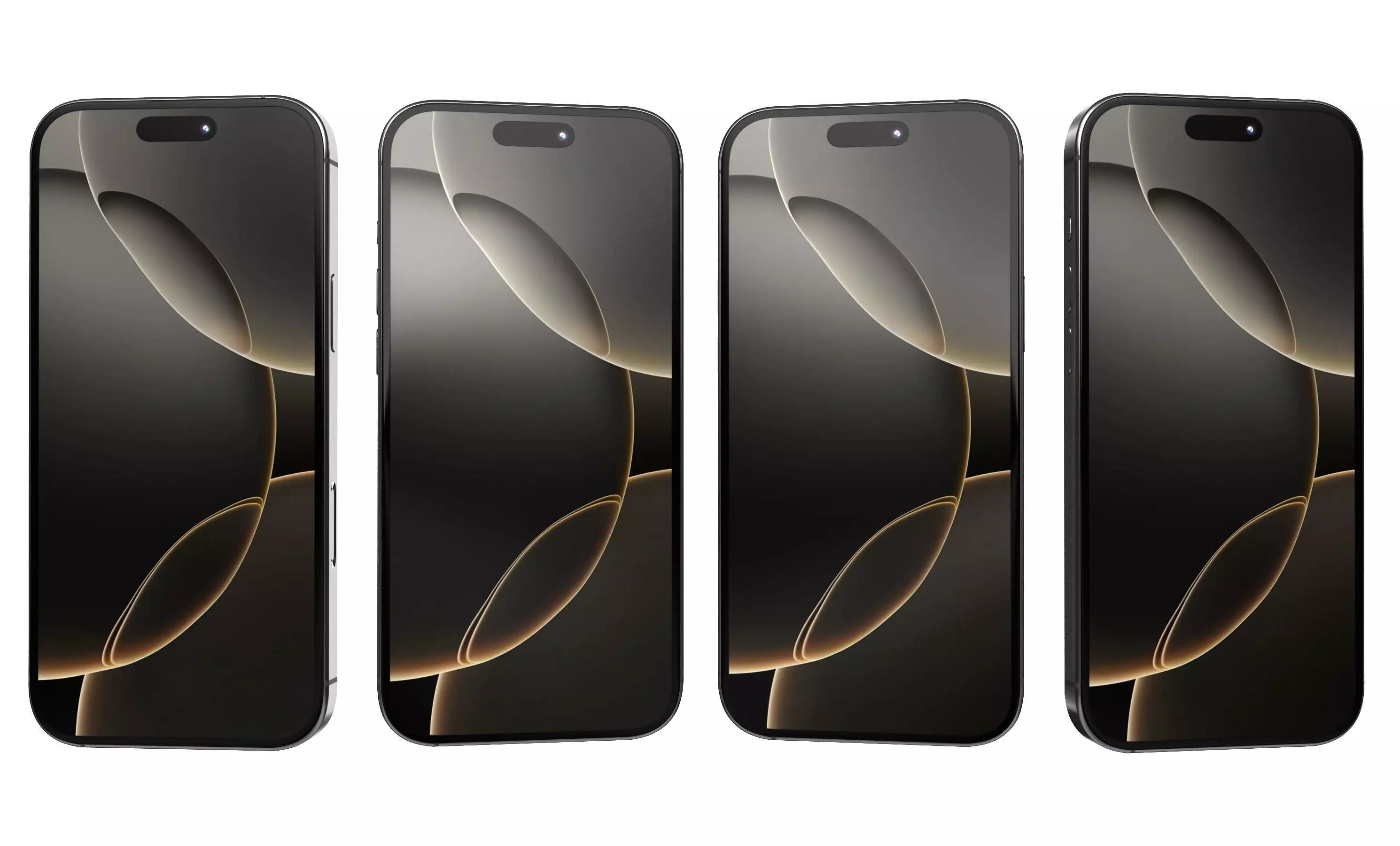 Apple iPhone 16 Pro Natural Titanium High Poly 3D model_2