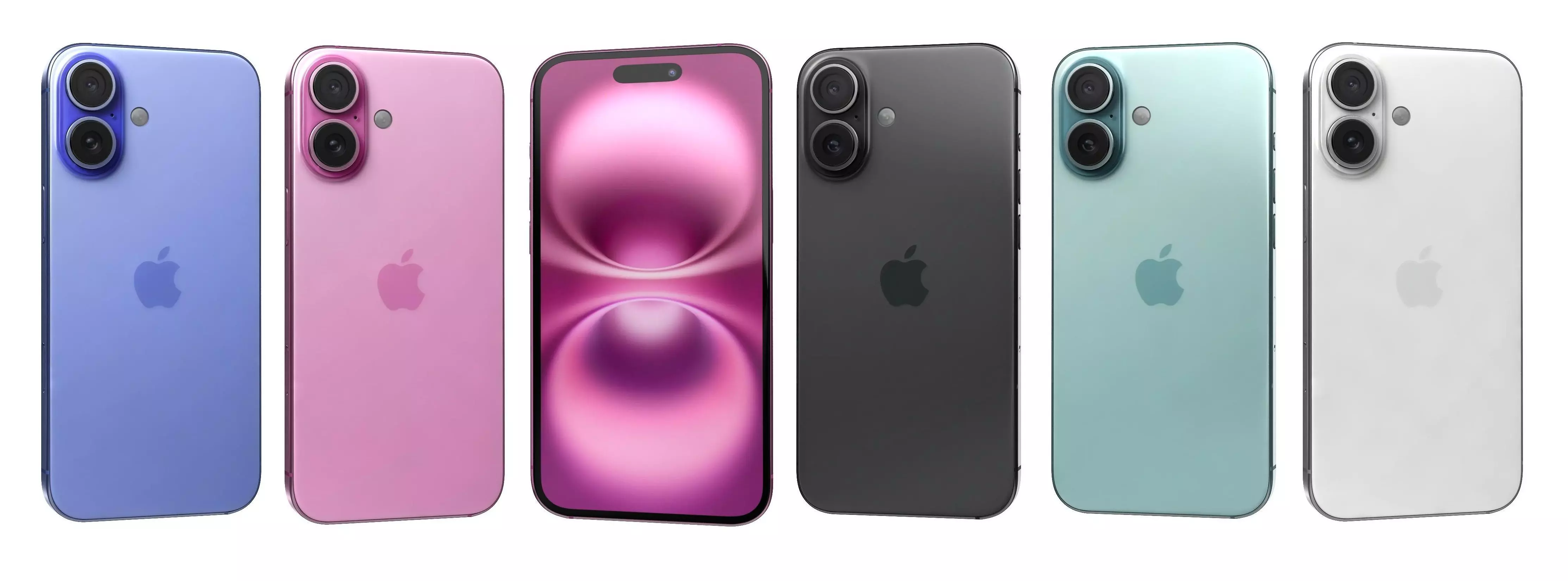 Apple iPhone 16 All Colors High Poly 3D model_0