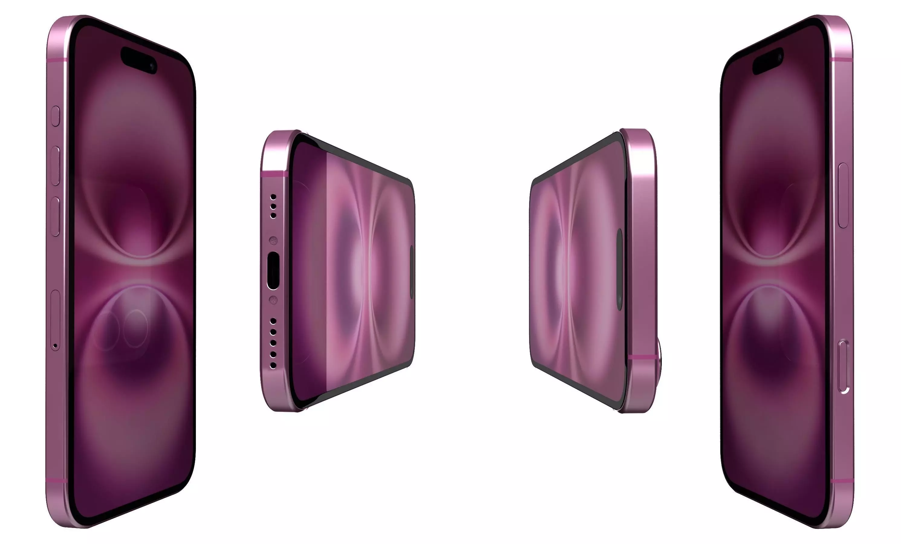 Apple iPhone 16 All Colors High Poly 3D model_44