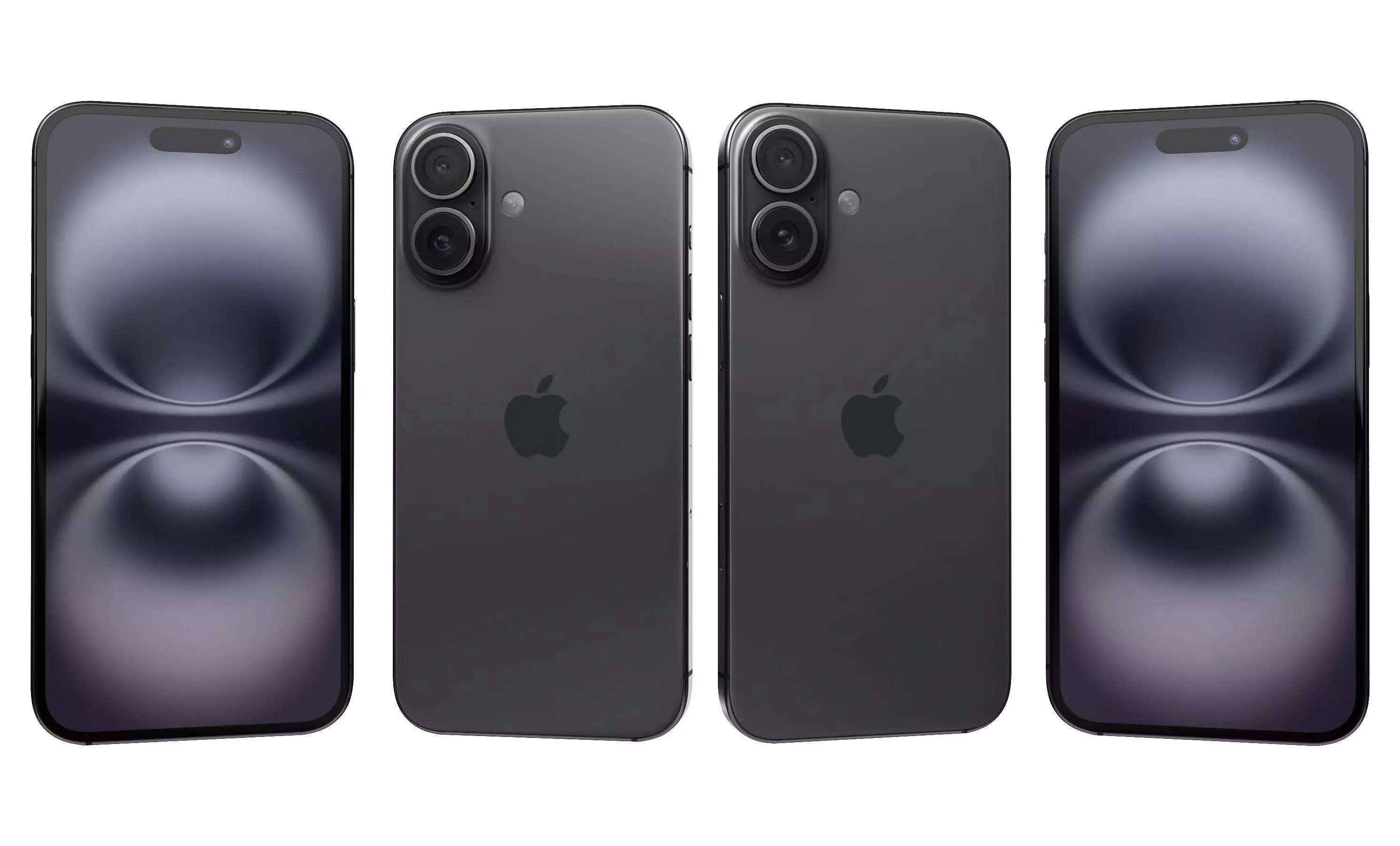 Apple iPhone 16 Black High Poly 3D model_20