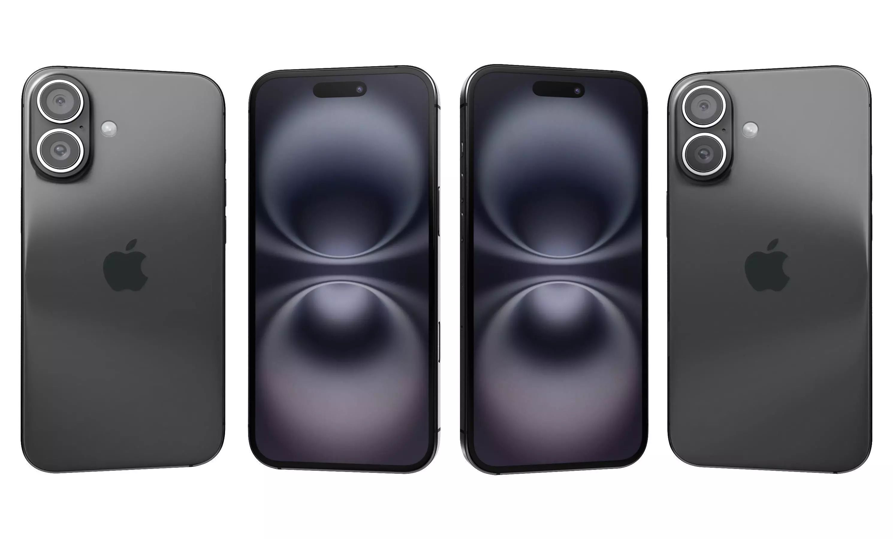 Apple iPhone 16 Black High Poly 3D model_0