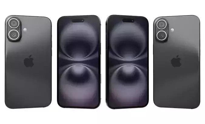 Apple iPhone 16 Black High Poly 