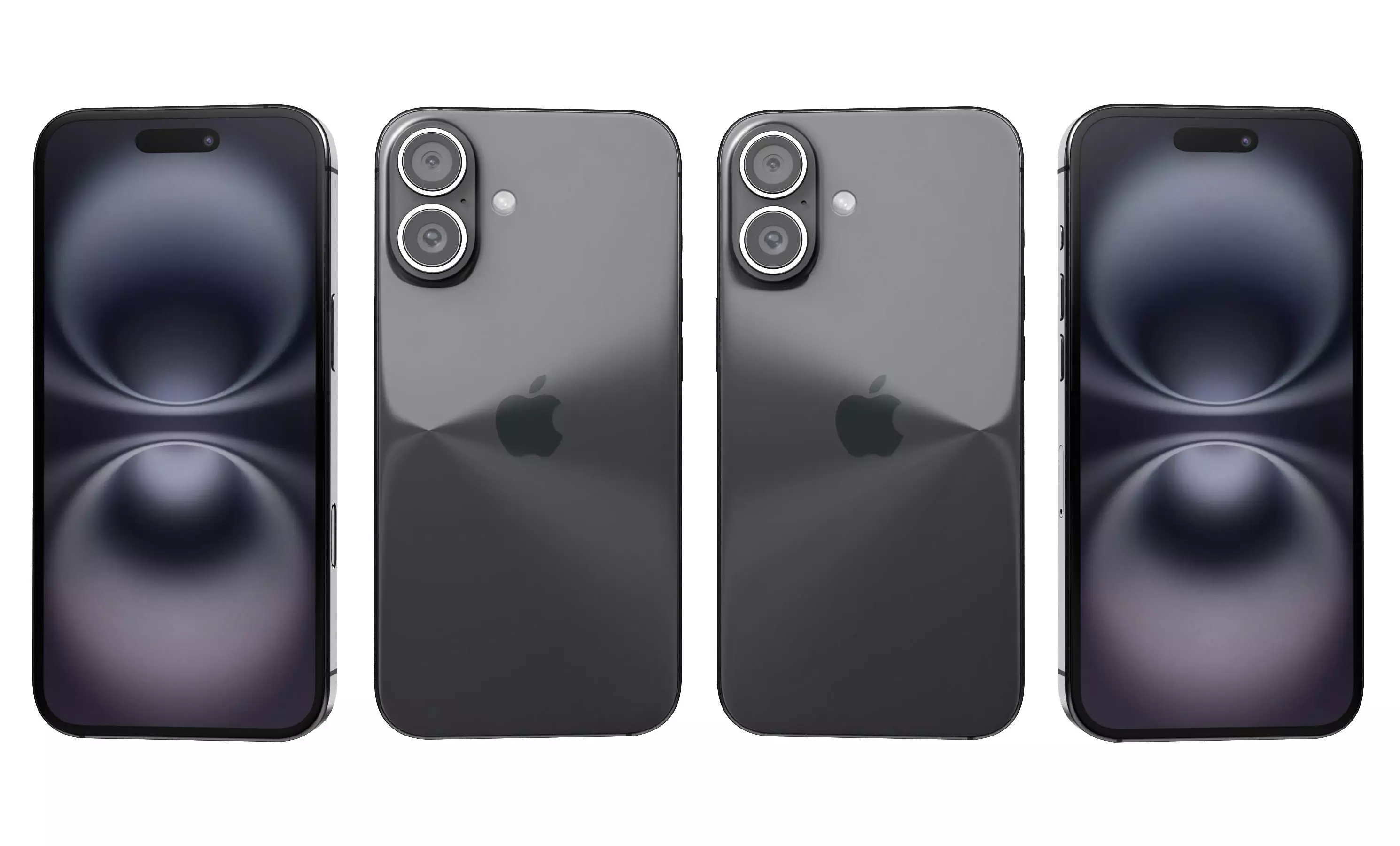 Apple iPhone 16 Black High Poly 3D model_25