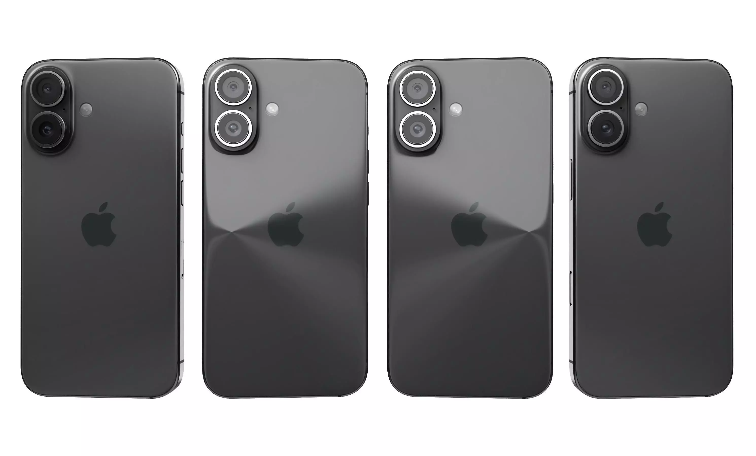 Apple iPhone 16 Black High Poly 3D model_1
