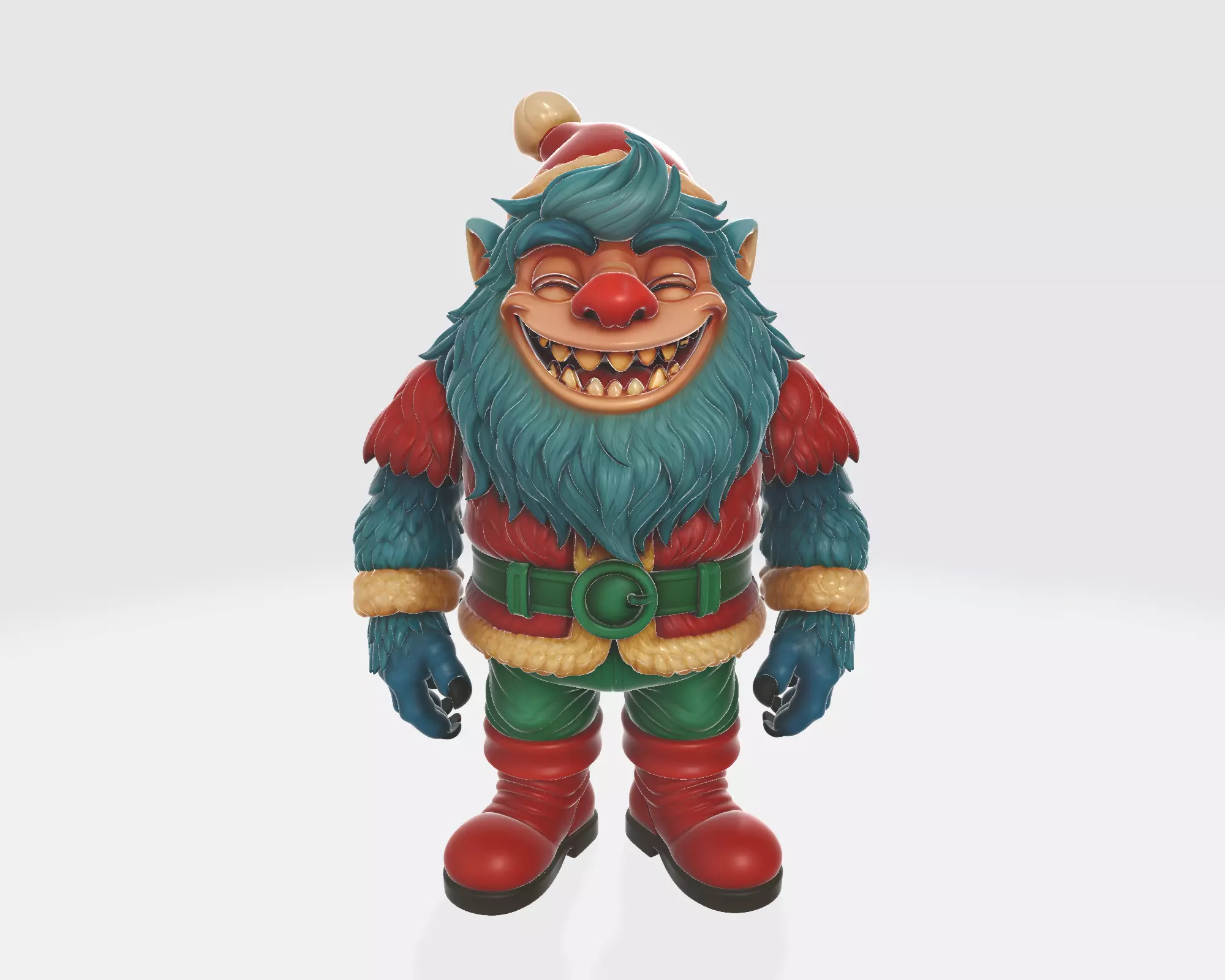 Christmas Monster Elf Festive Fantasy Creature Toy 3D print model_4