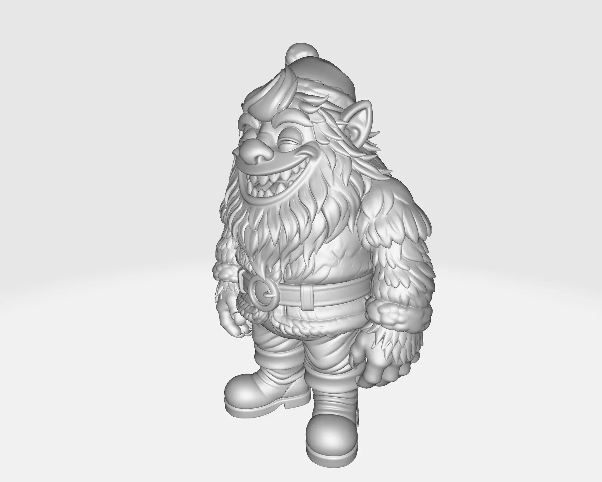 Christmas Monster Elf Festive Fantasy Creature Toy 3D print model_2