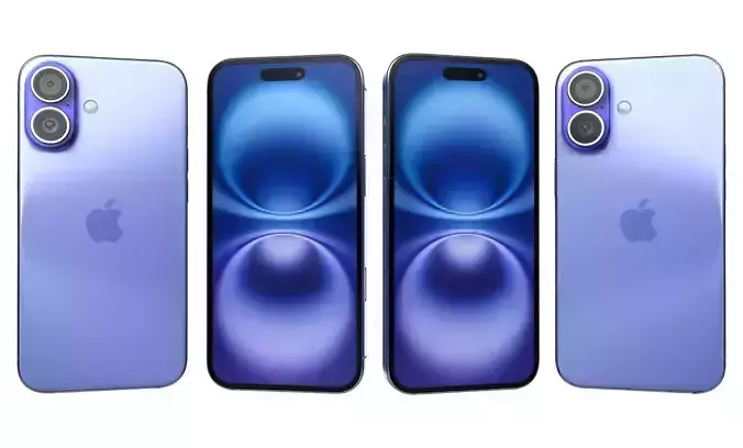 Apple iPhone 16 Blue High Poly 